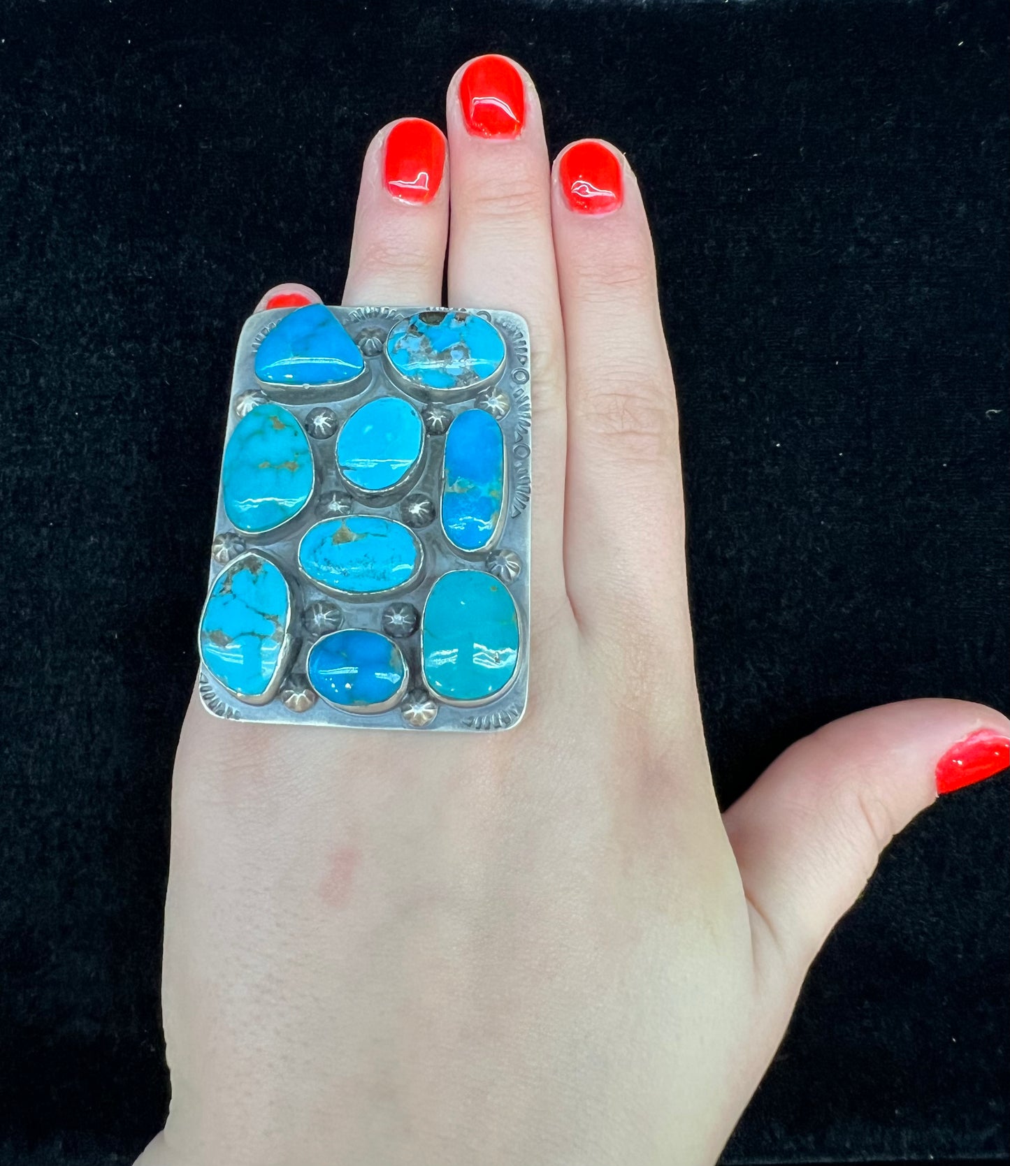 Kingman Turquoise Belt Buckle & Adjustable Ring