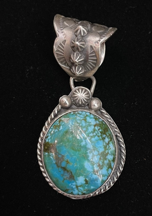 Turquoise Pendant by Boyd Ashley, Navajo