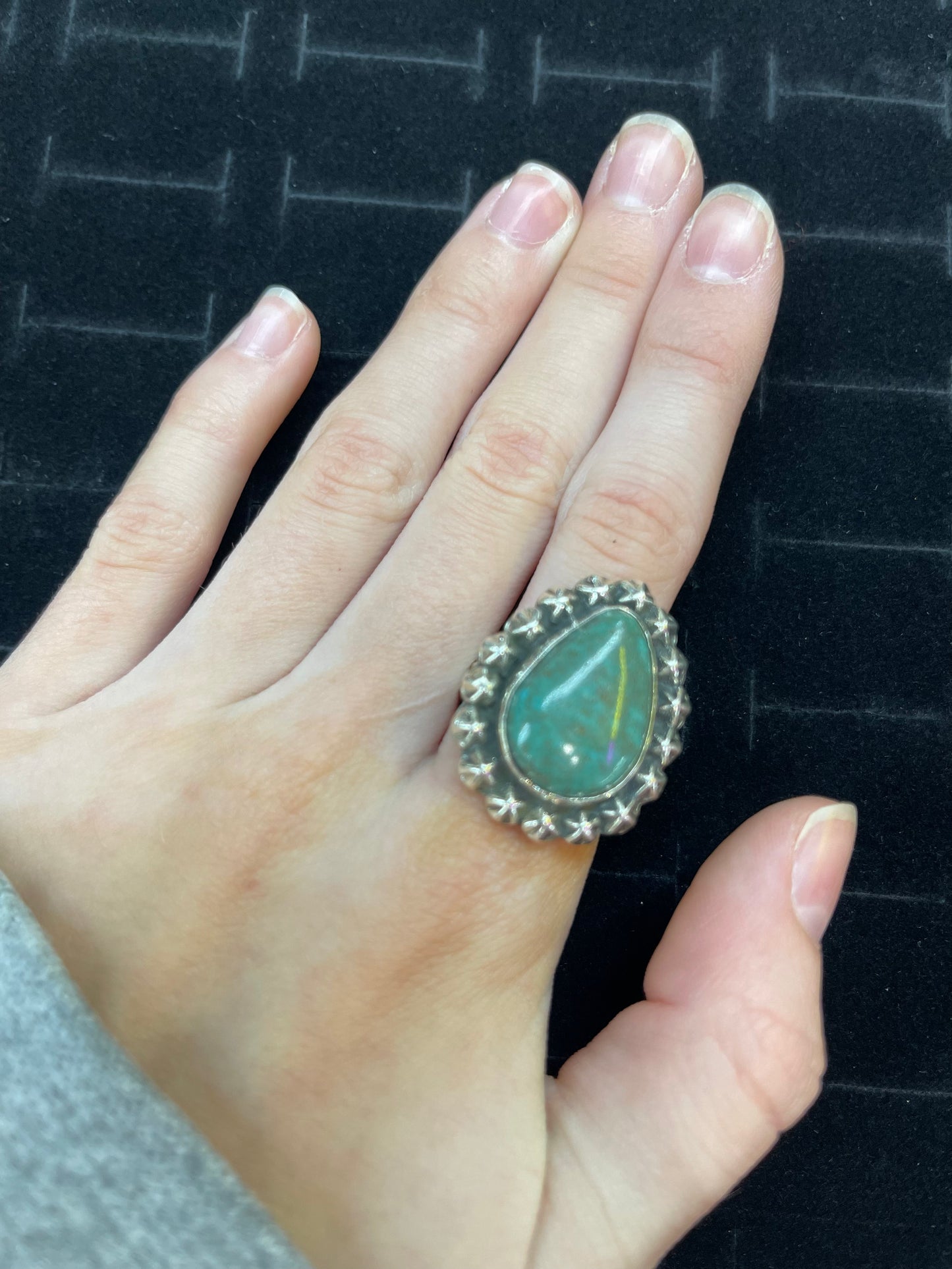 Emerald Valley Turquoise Teardrop Ring