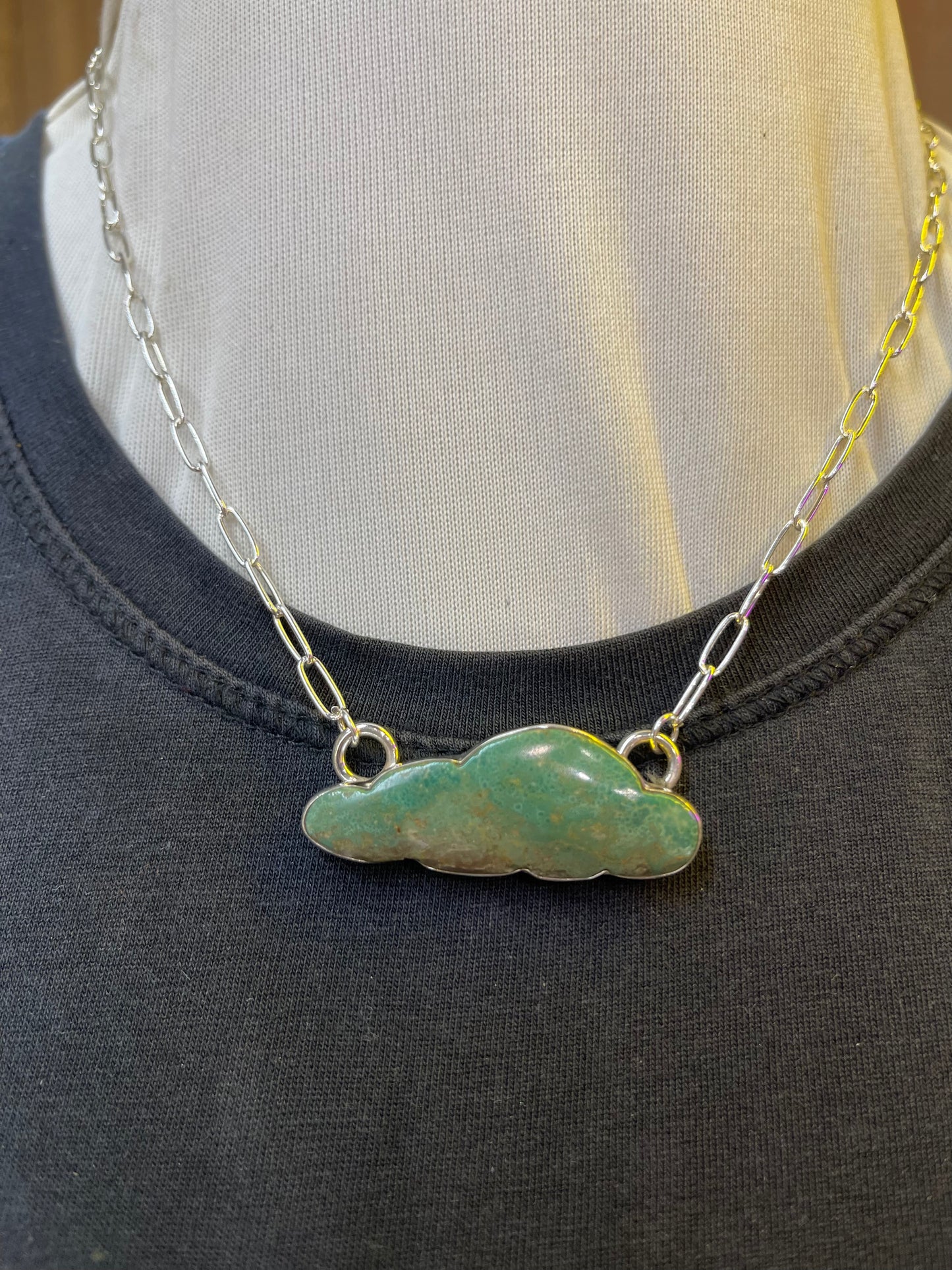 Emerald Valley Turquoise Cloud Shaped Necklace