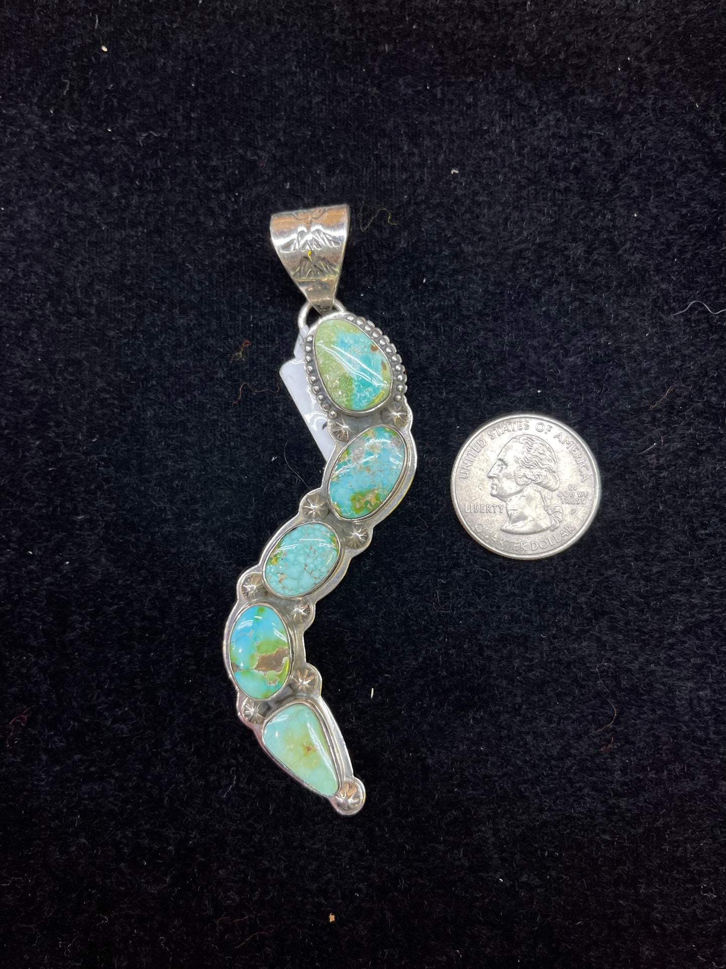 Sonoran Gold Turquoise Pendant with a 10mm Bale