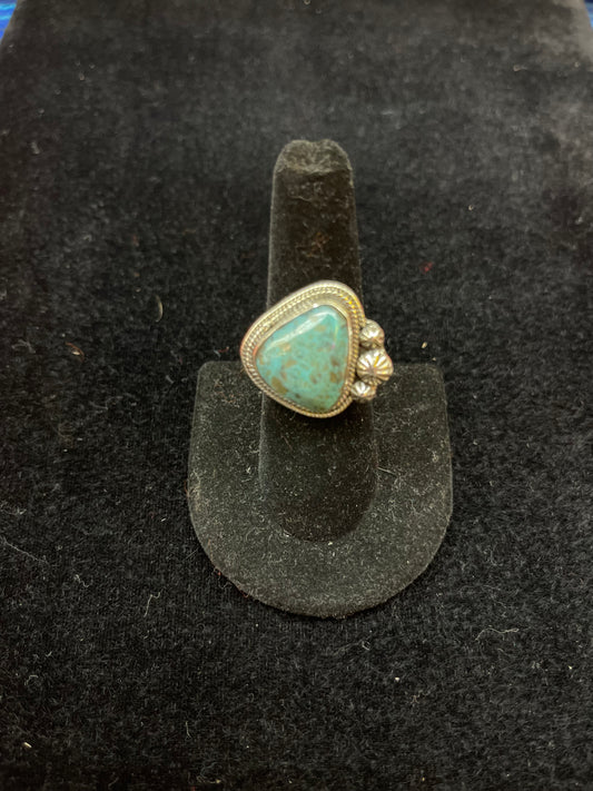 Kingman Turquoise Triangle Ring