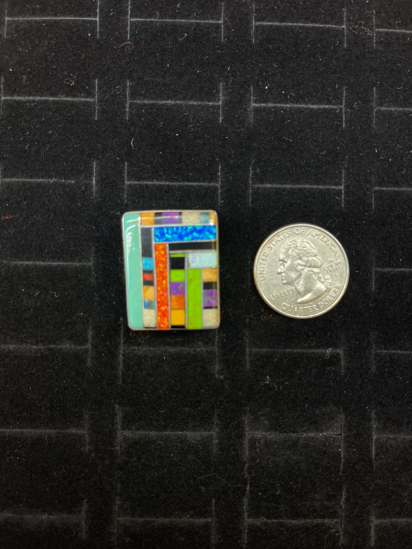 10.5 Multi Stone Square Ring By Ronald And Petra Chavez Santo Domingo
