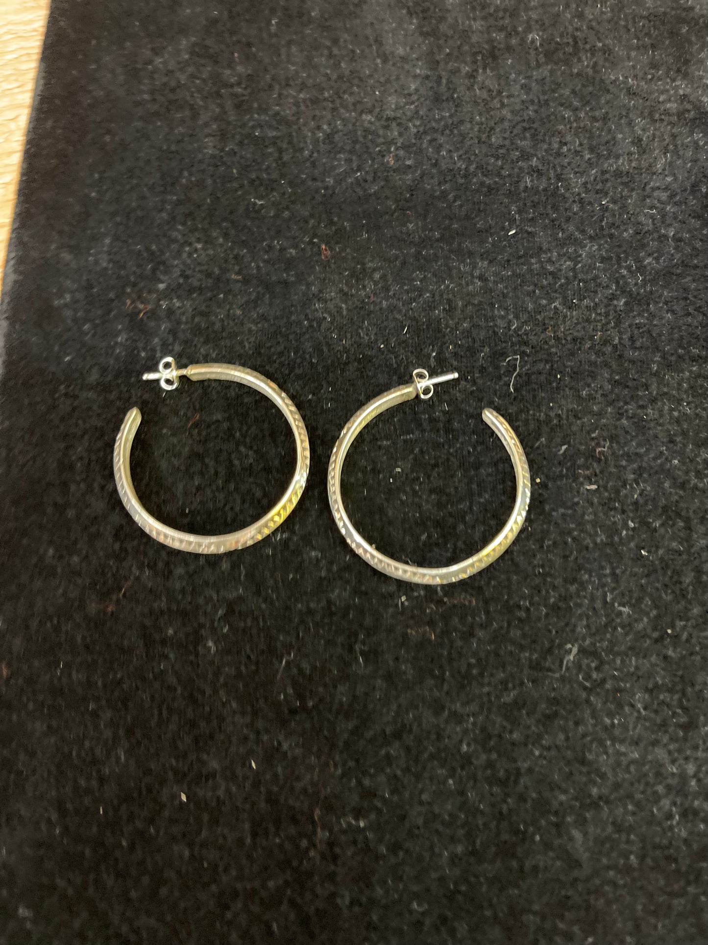 Triangle Wire Stamped Hoop Earrings