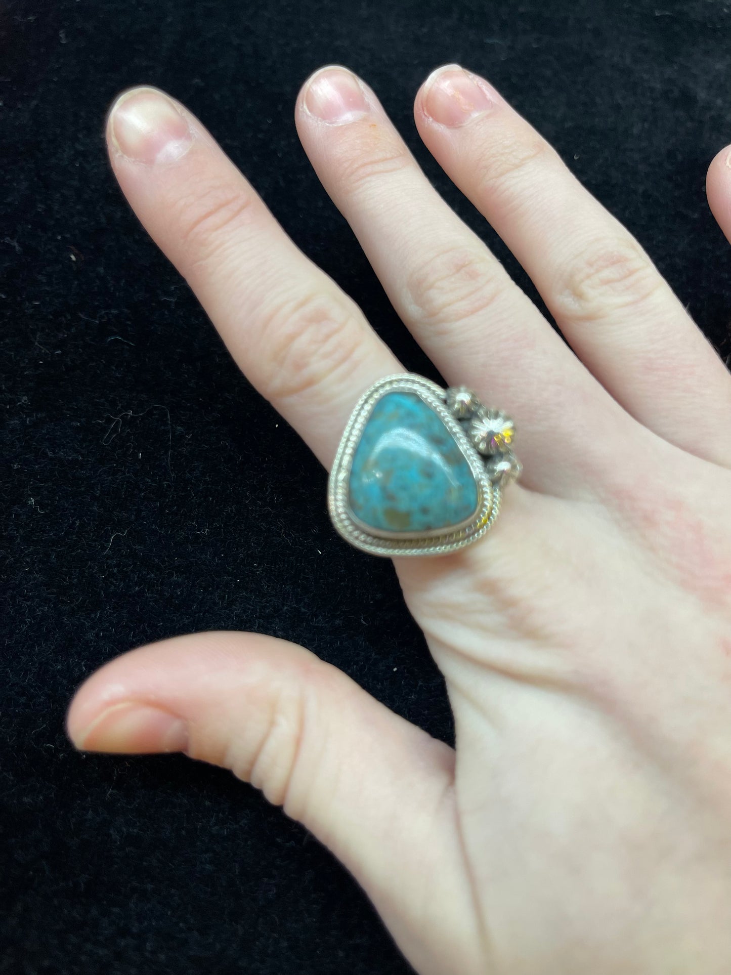 Kingman Turquoise Triangle Ring