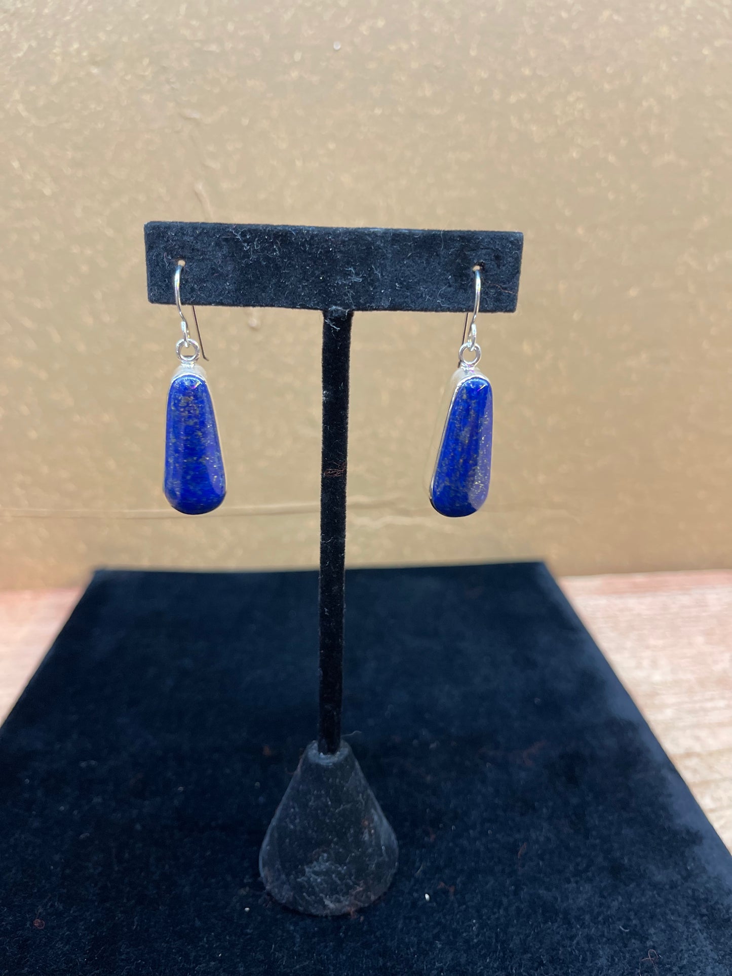 Lapis Tear Drop Dangle Earrings By S.L. Navajo