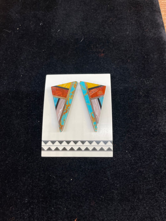 Multi Stone Geometric Earrings By Fabain Coriz Santo Domingo