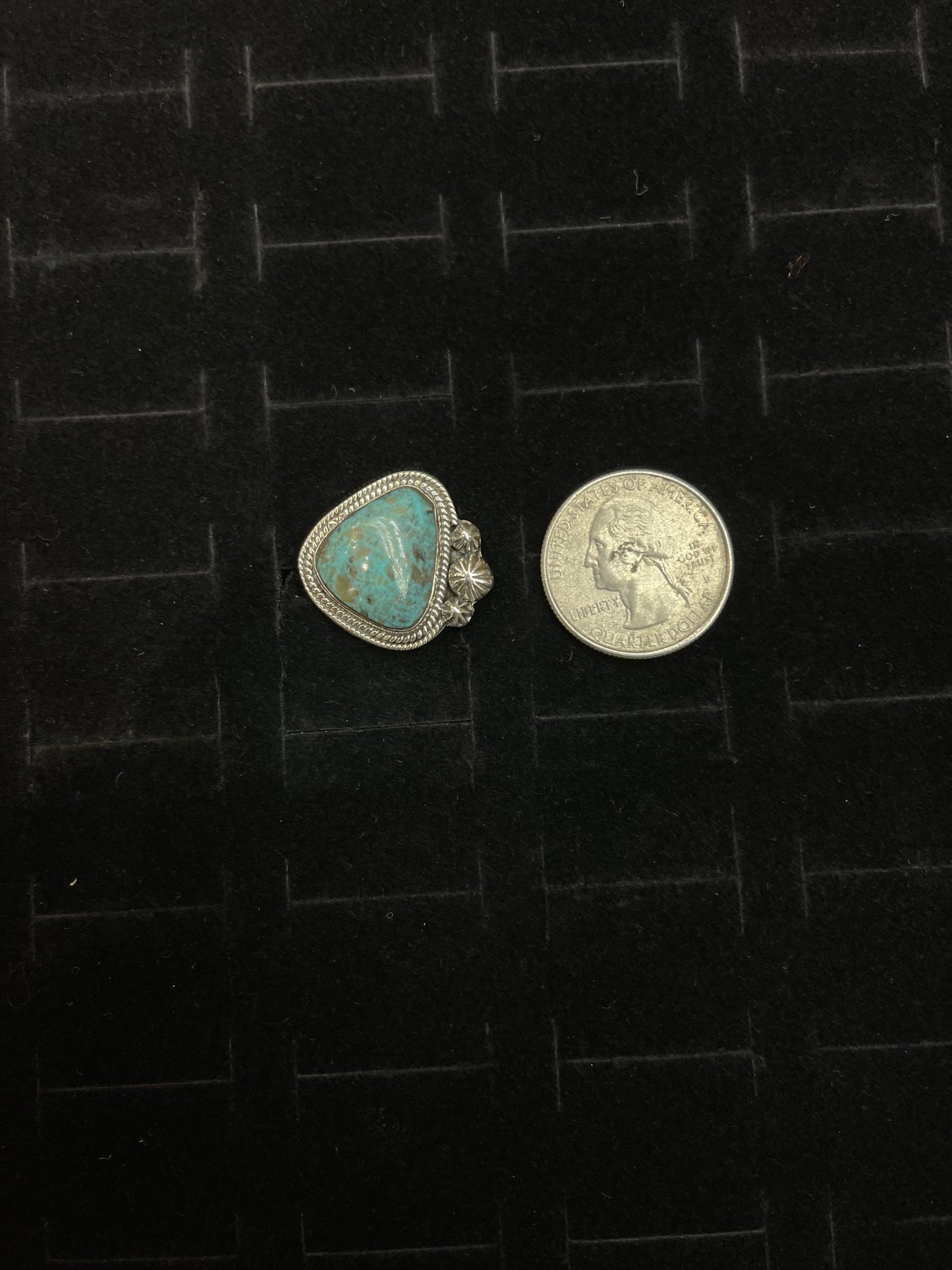 Kingman Turquoise Triangle Ring