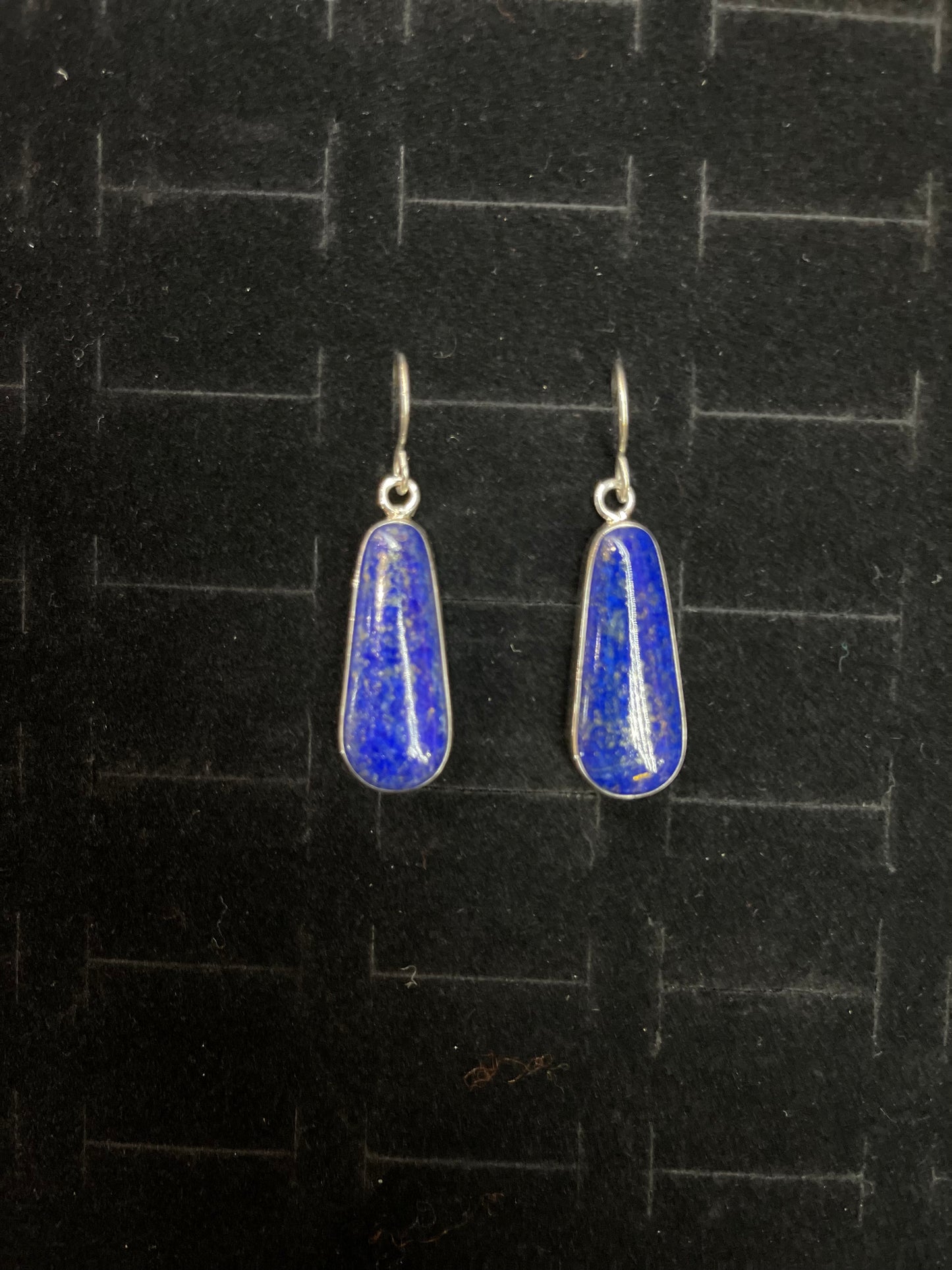 Lapis Tear Drop Dangle Earrings By S.L. Navajo