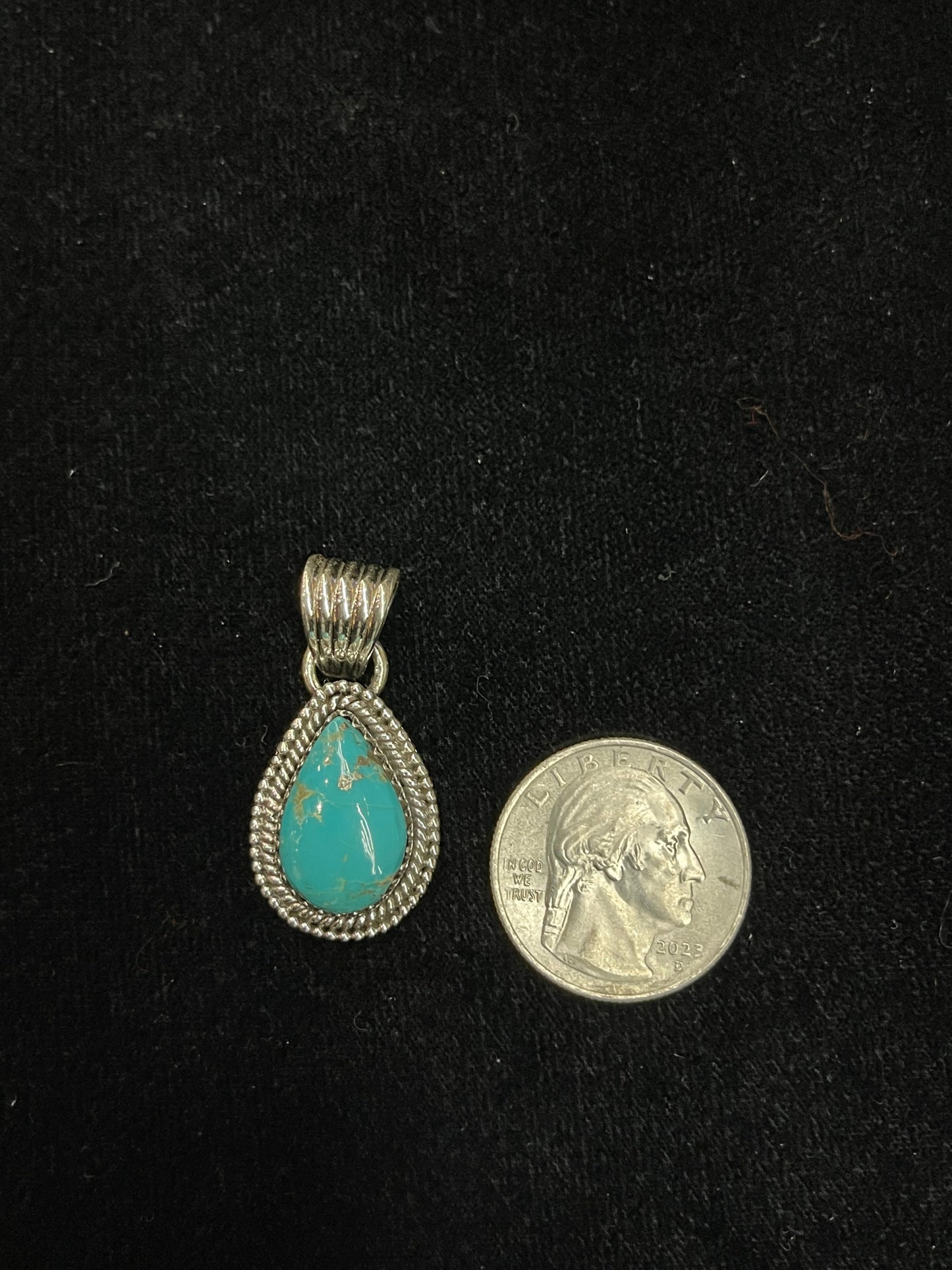 Turquoise Pendant with 6mm Bale by Zia
