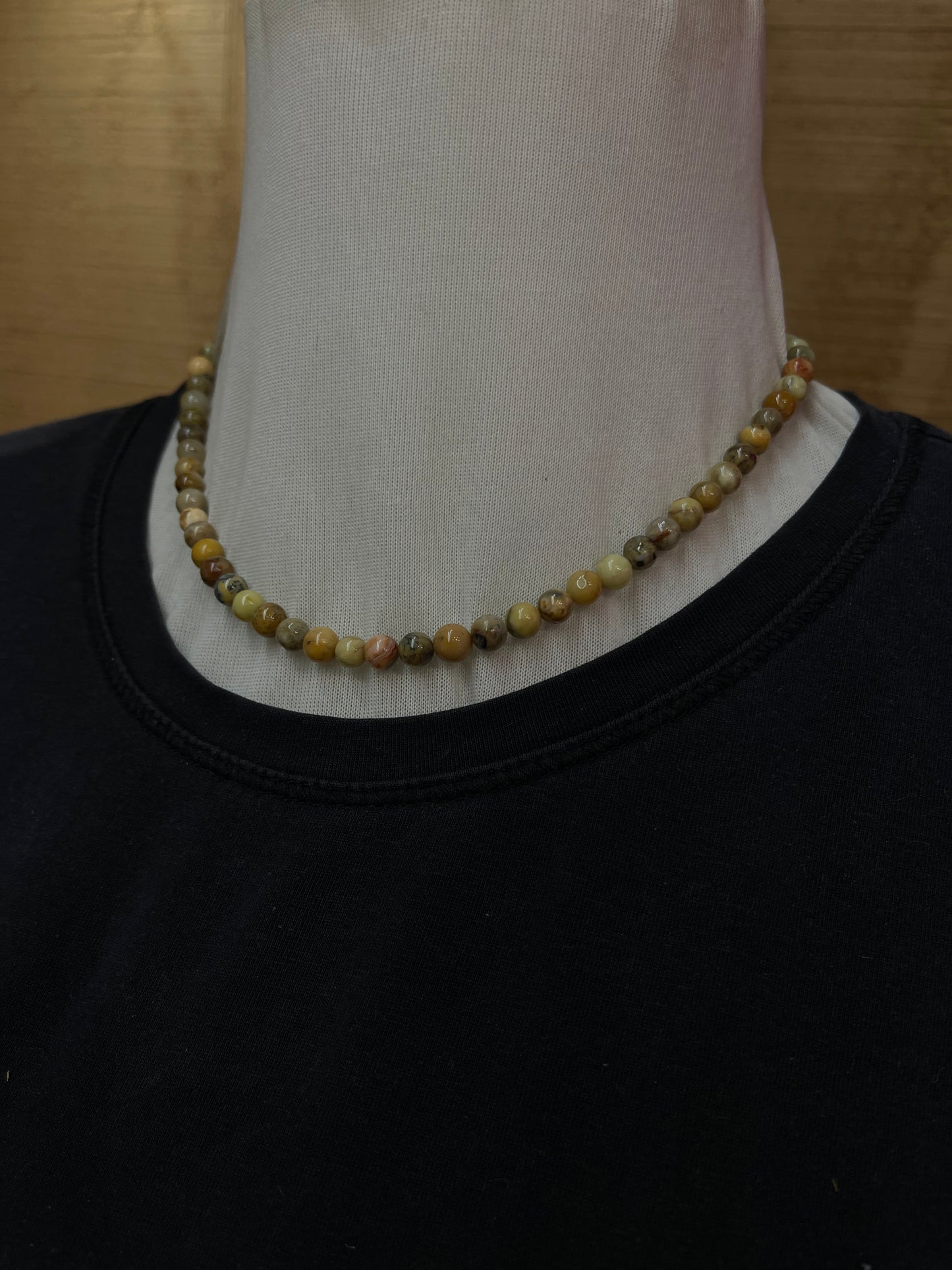 18" 6mm Jasper Necklace