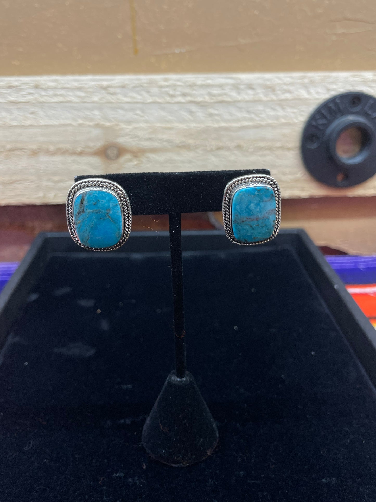 Square Turquoise Earrings