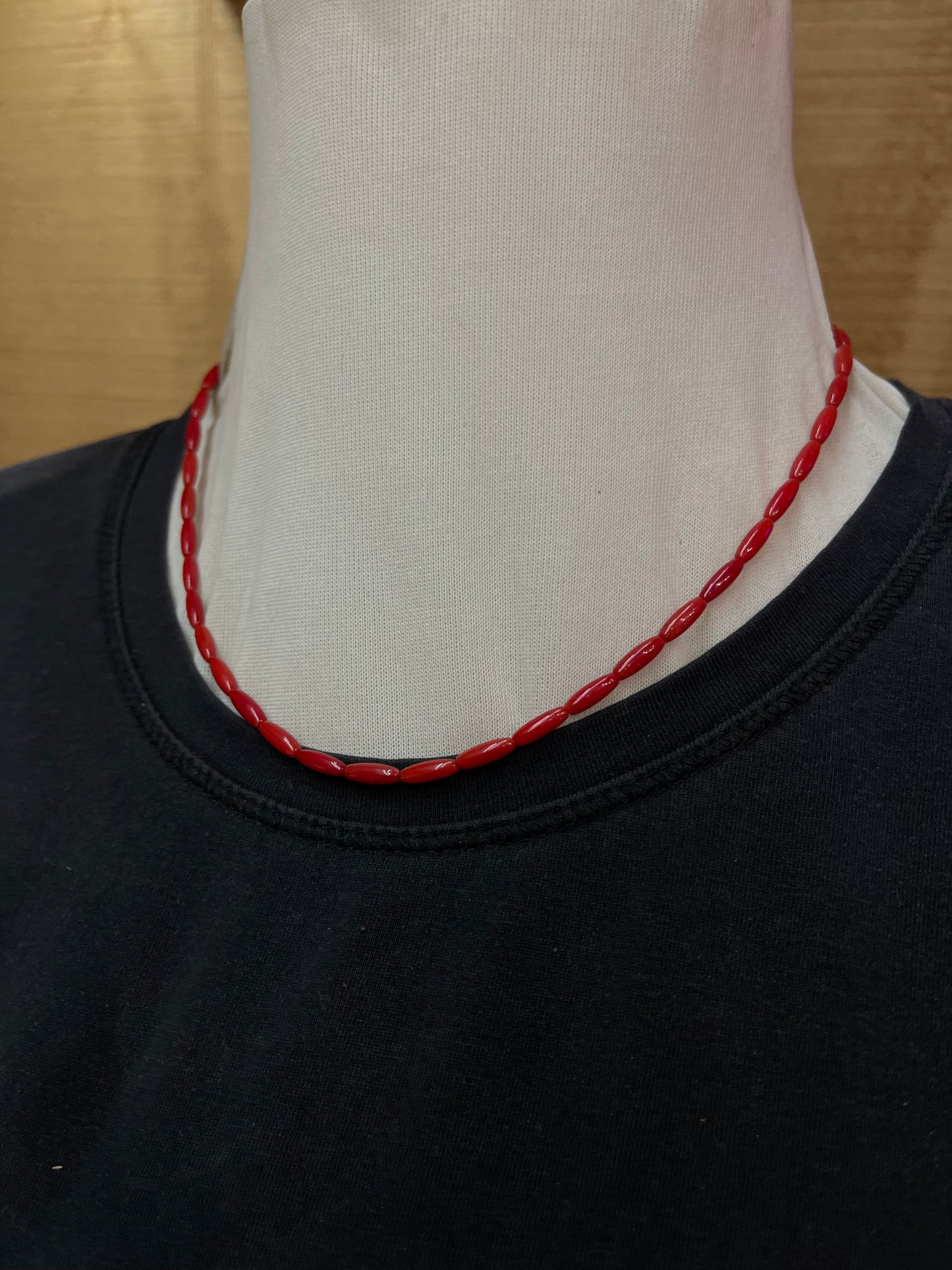 18" Red Coral Necklace