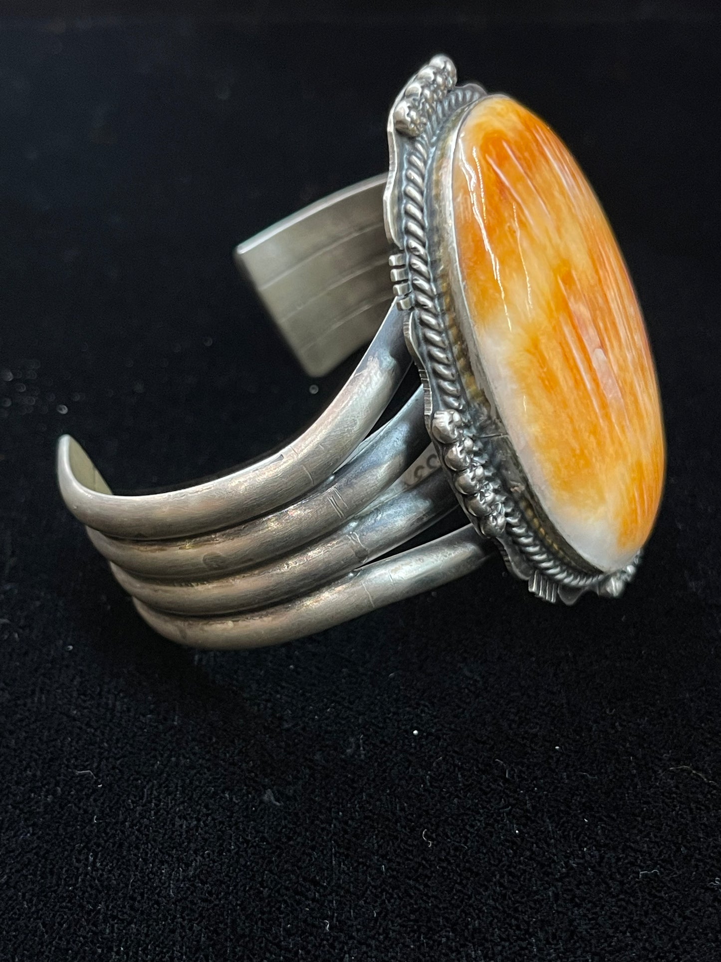 7” Big Spiny Oyster Cuff by J. Nelson, Navajo