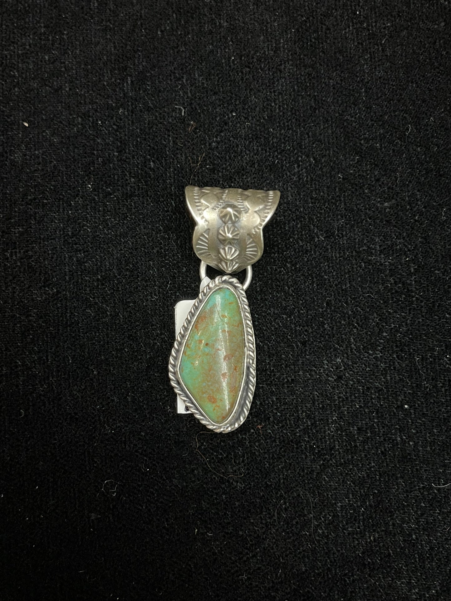 Turquoise Pendant with 12mm Bale by Phil Nez, Navajo