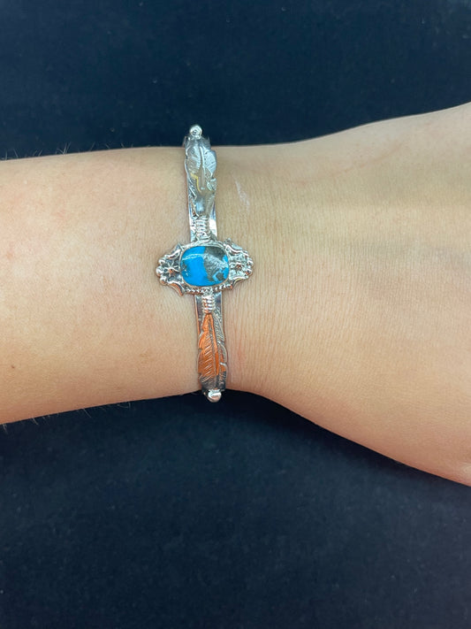 6 1/2"-7" Turquoise Cuff by Bobby Platero, Navajo