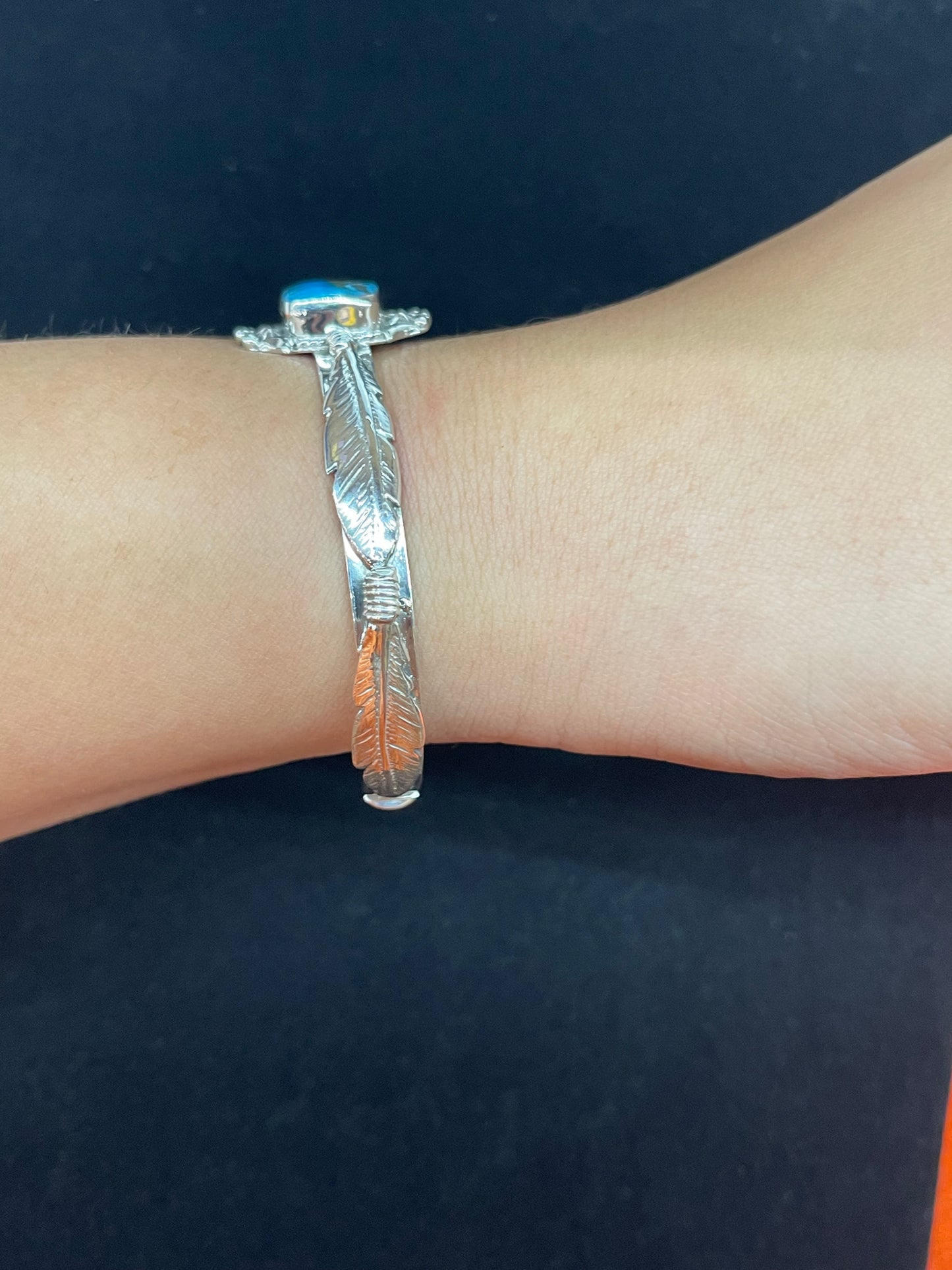 6 1/2"-7" Turquoise Cuff by Bobby Platero, Navajo