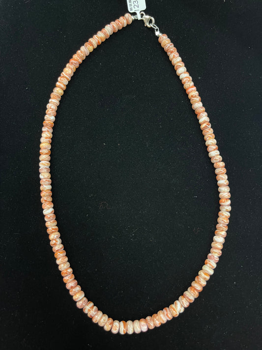 18" 5mm Spiny Oyster Necklace