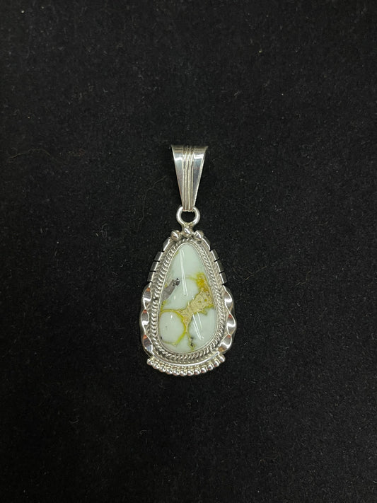 Palamino Turquoise Pendant by Samuel Yellowhair, Navajo