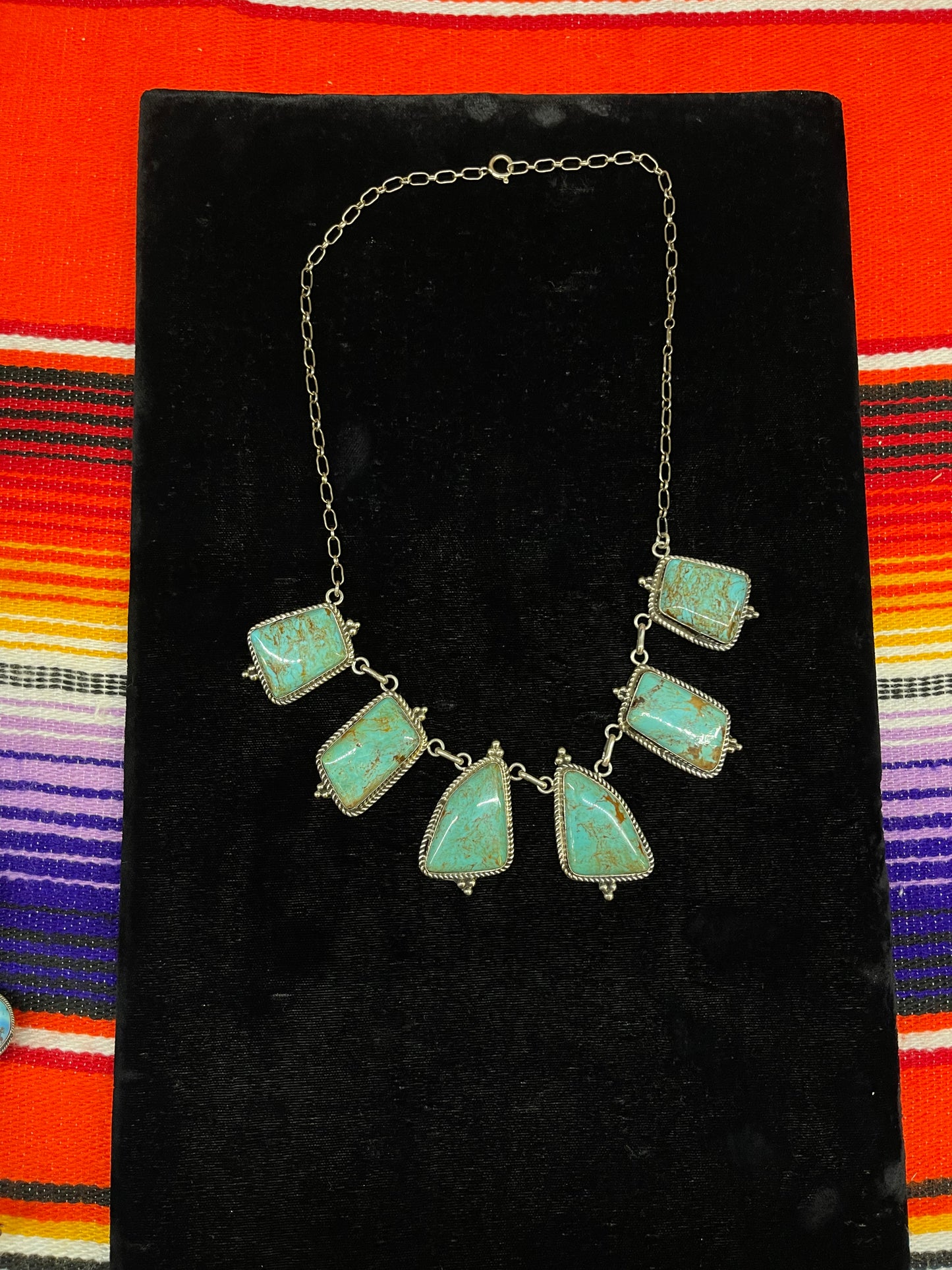 Kingman Turquoise Navajo Made Necklace