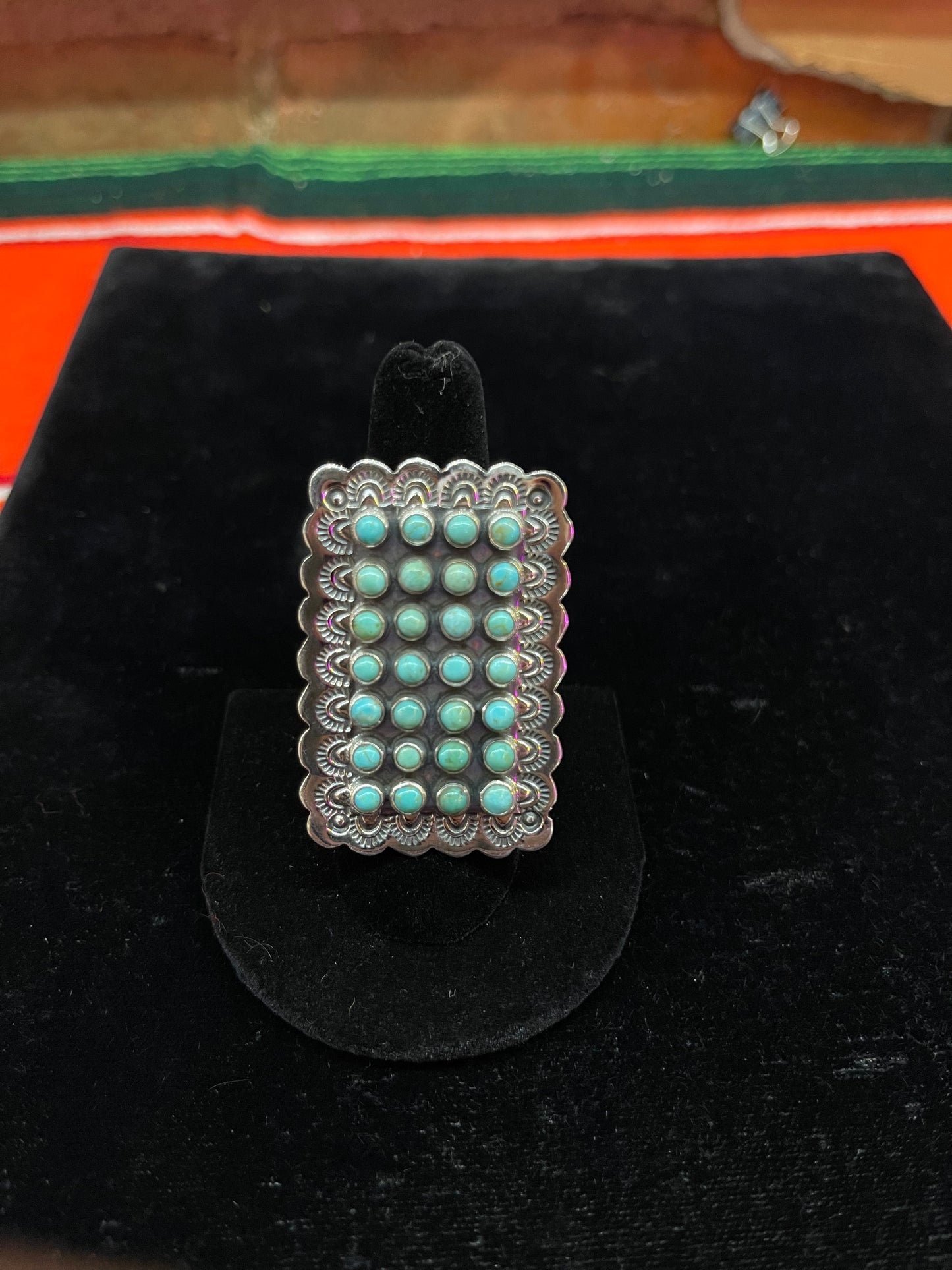 28 Piece Turquoise Adjustable Ring