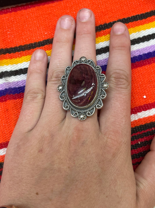 Adjustable Spiny Oval Ring