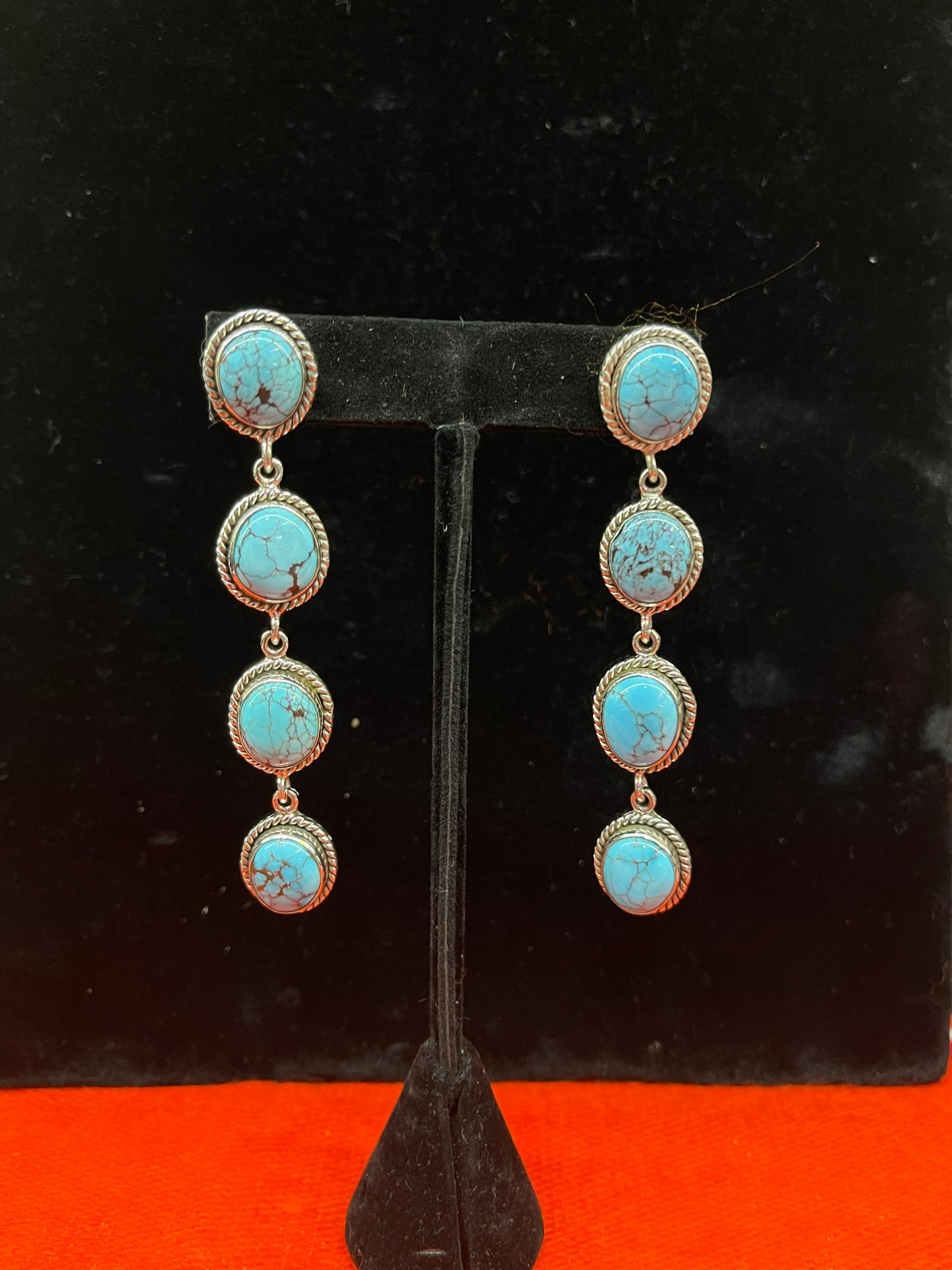 Egyptian Turquoise Dangling Earrings