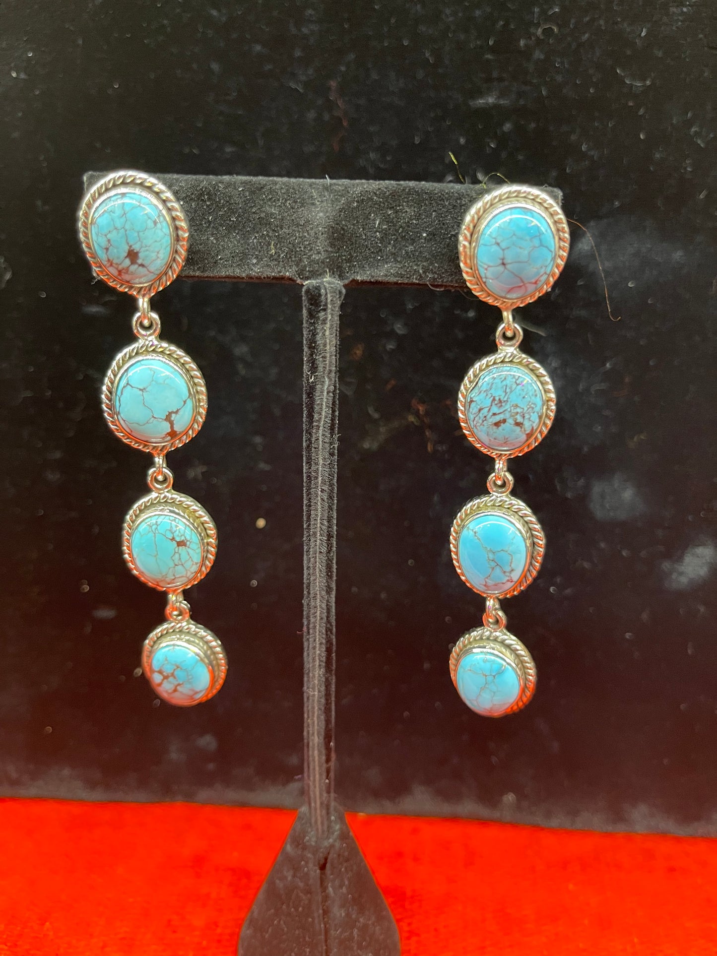 Egyptian Turquoise Dangling Earrings