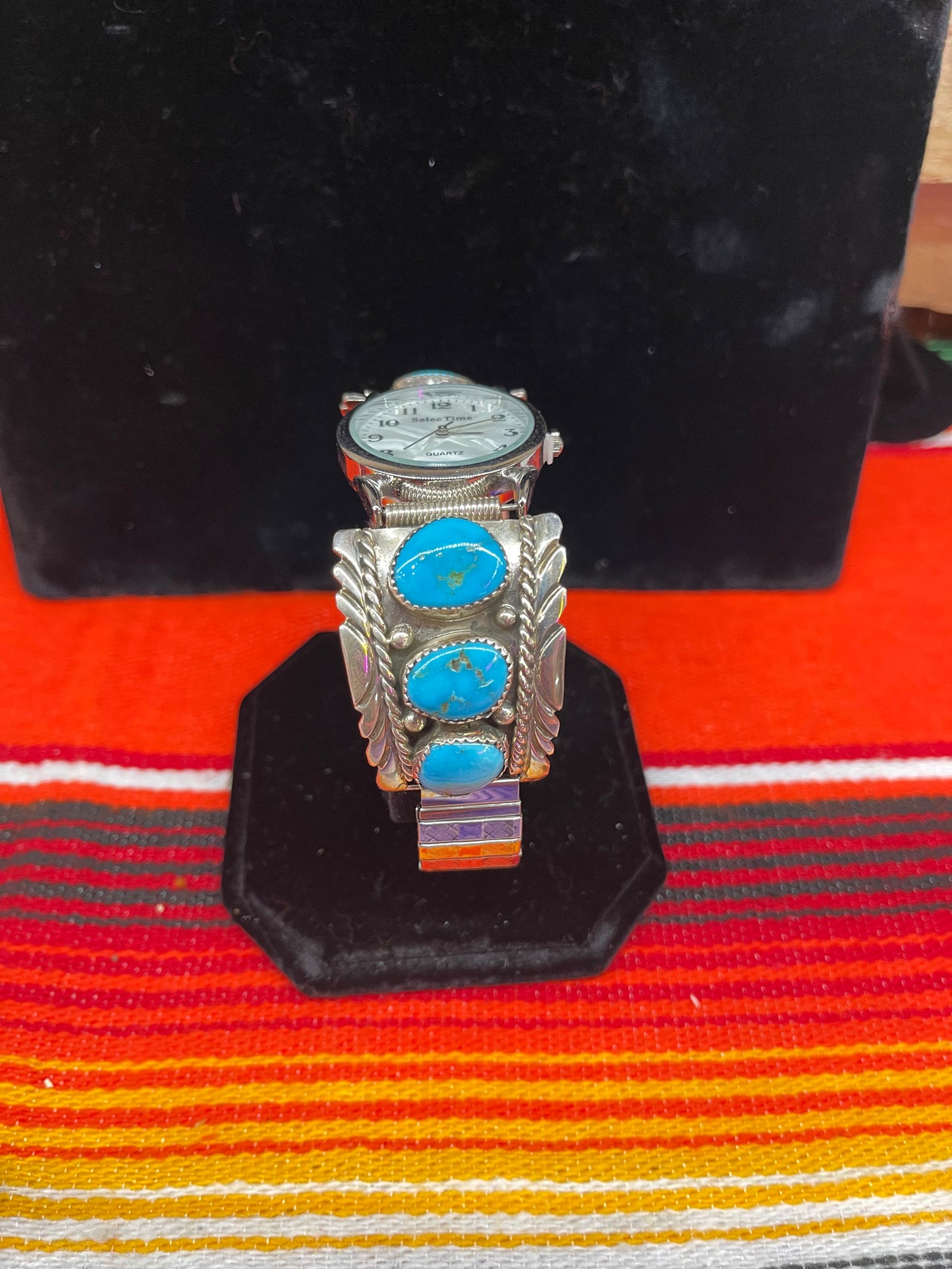 Watch with Turquoise and Silver Band