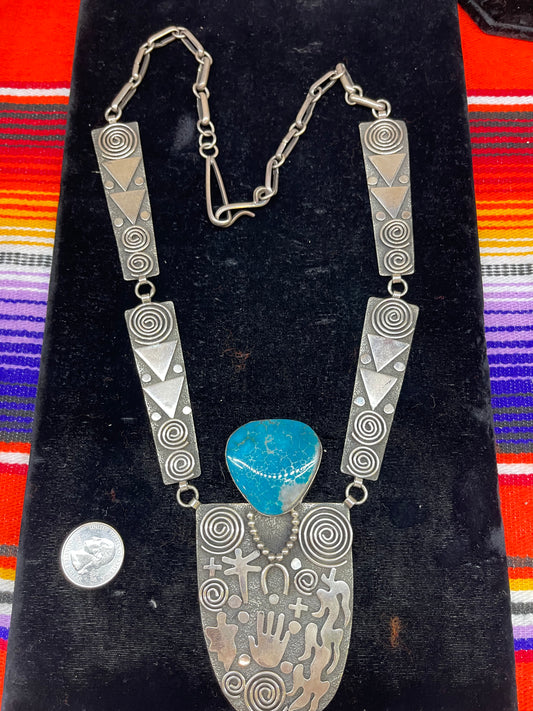 Handmade Kingman Turquoise 2 Piece Set
