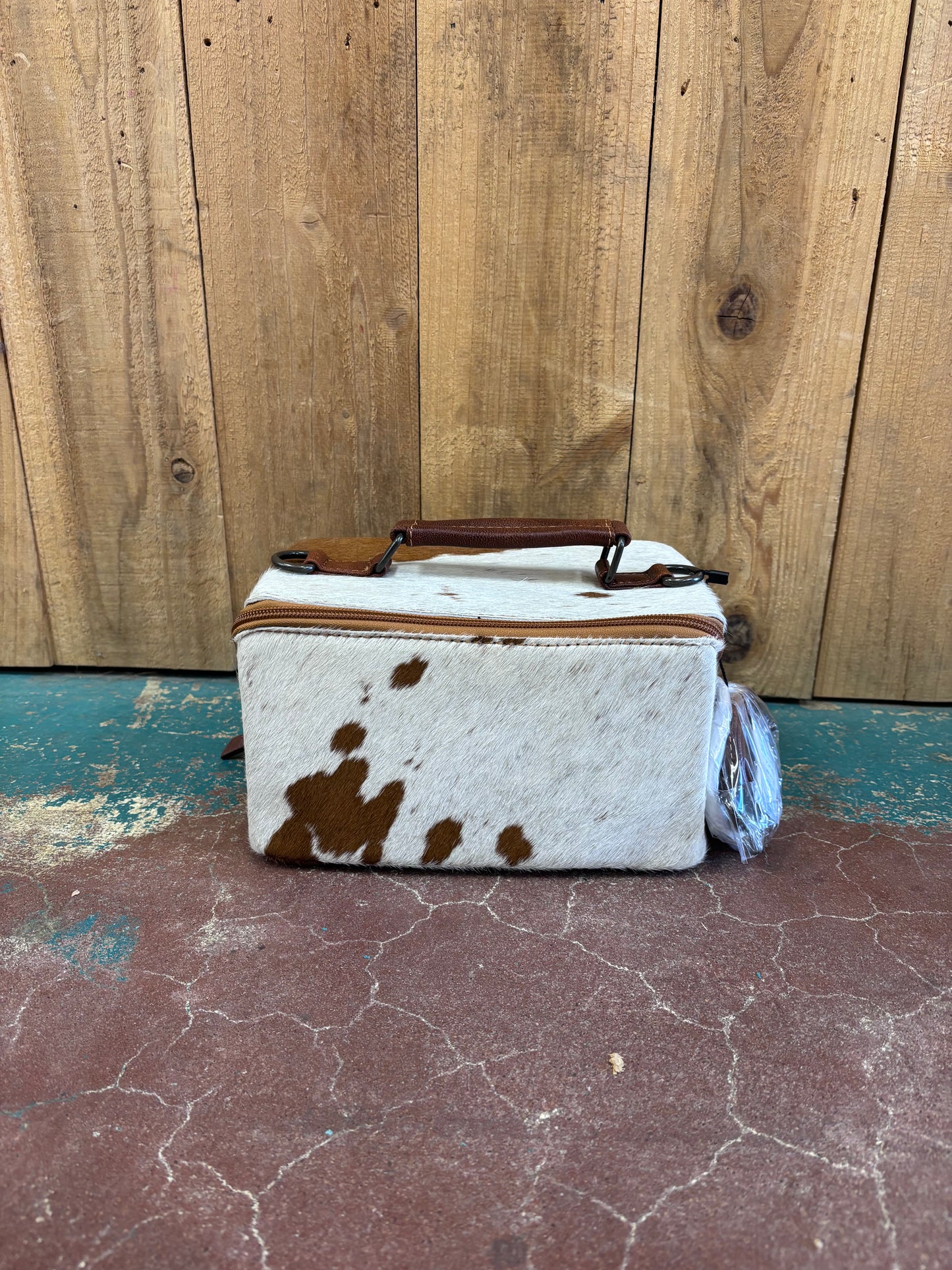 Rectangular Cowhide Make Up Bag/Travel Case