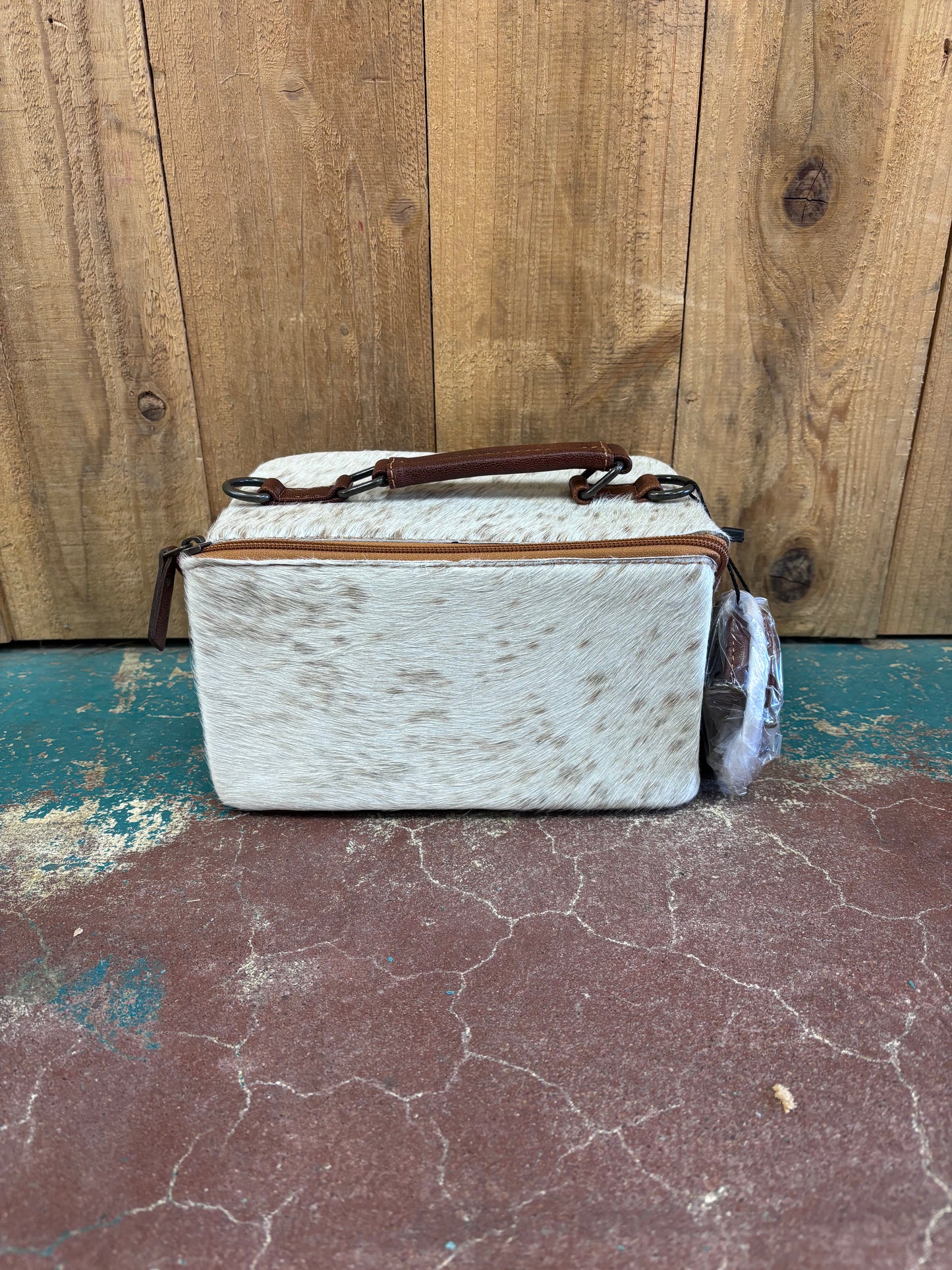 Rectangular Cowhide Make Up Bag/Travel Case