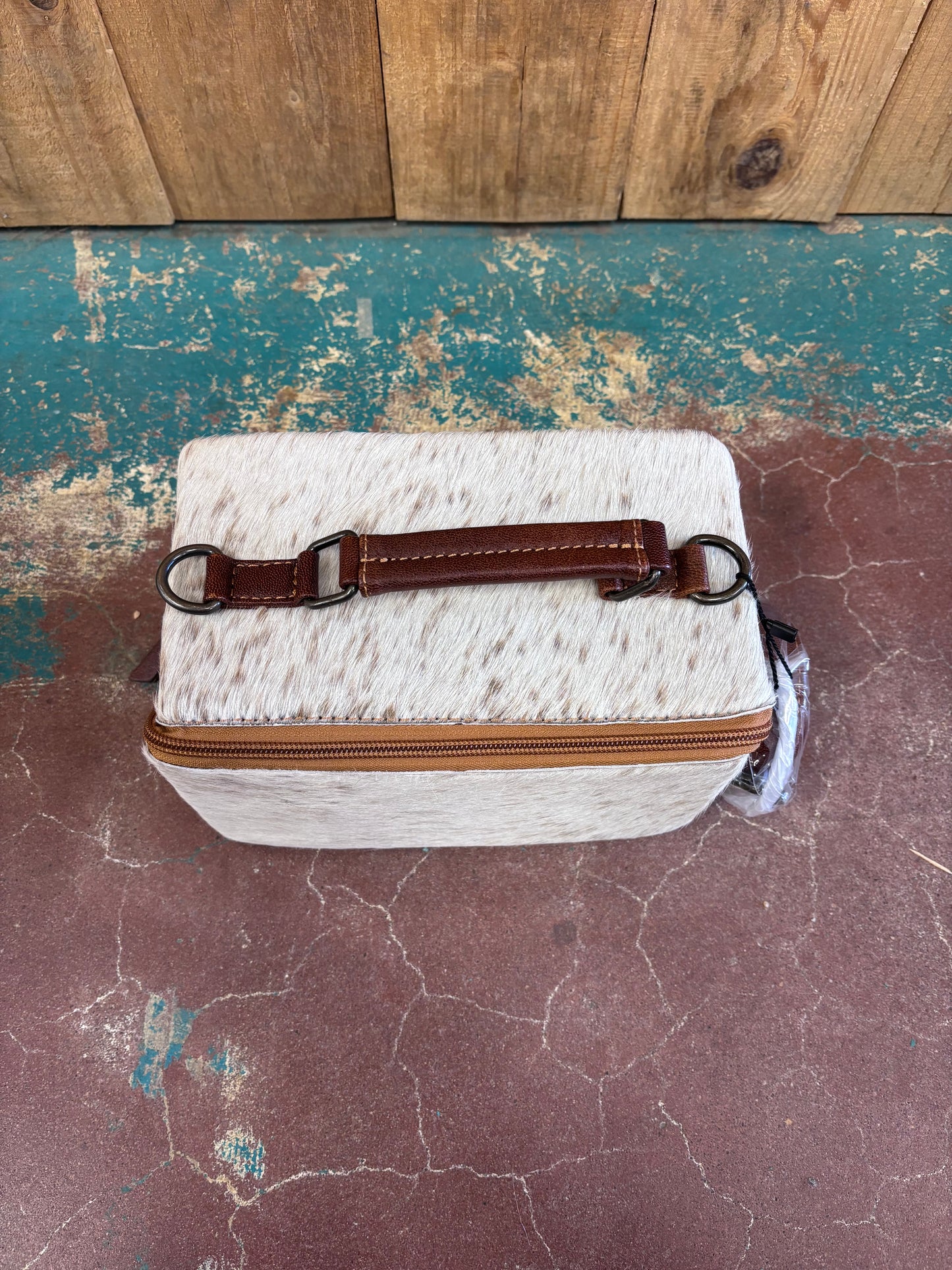 Rectangular Cowhide Make Up Bag/Travel Case