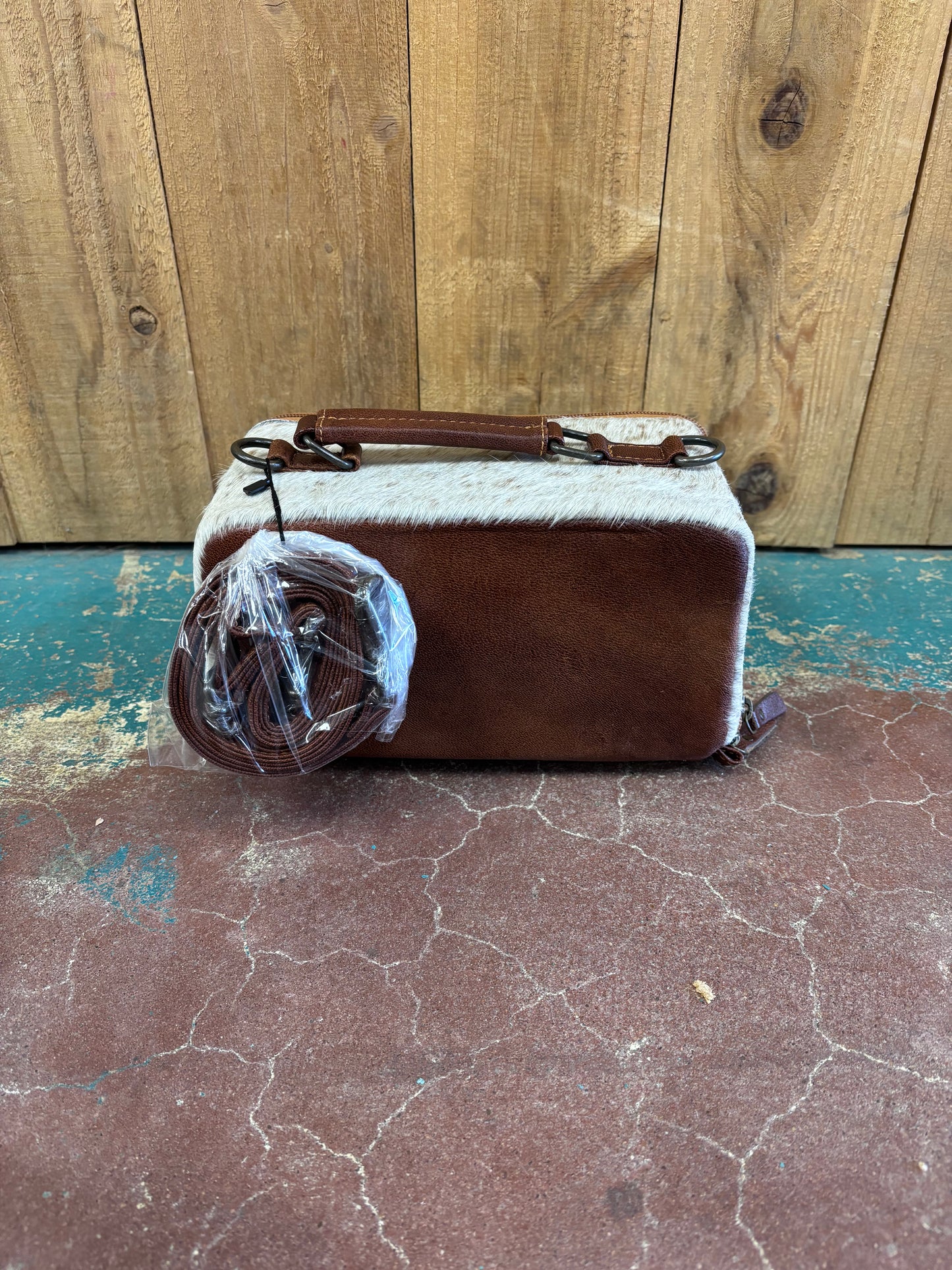 Rectangular Cowhide Make Up Bag/Travel Case