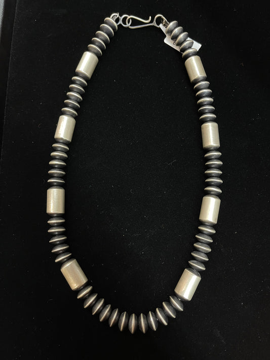 18" 10mm Disc Navajo Pearls and Barrel Beads by Tonisha Haley