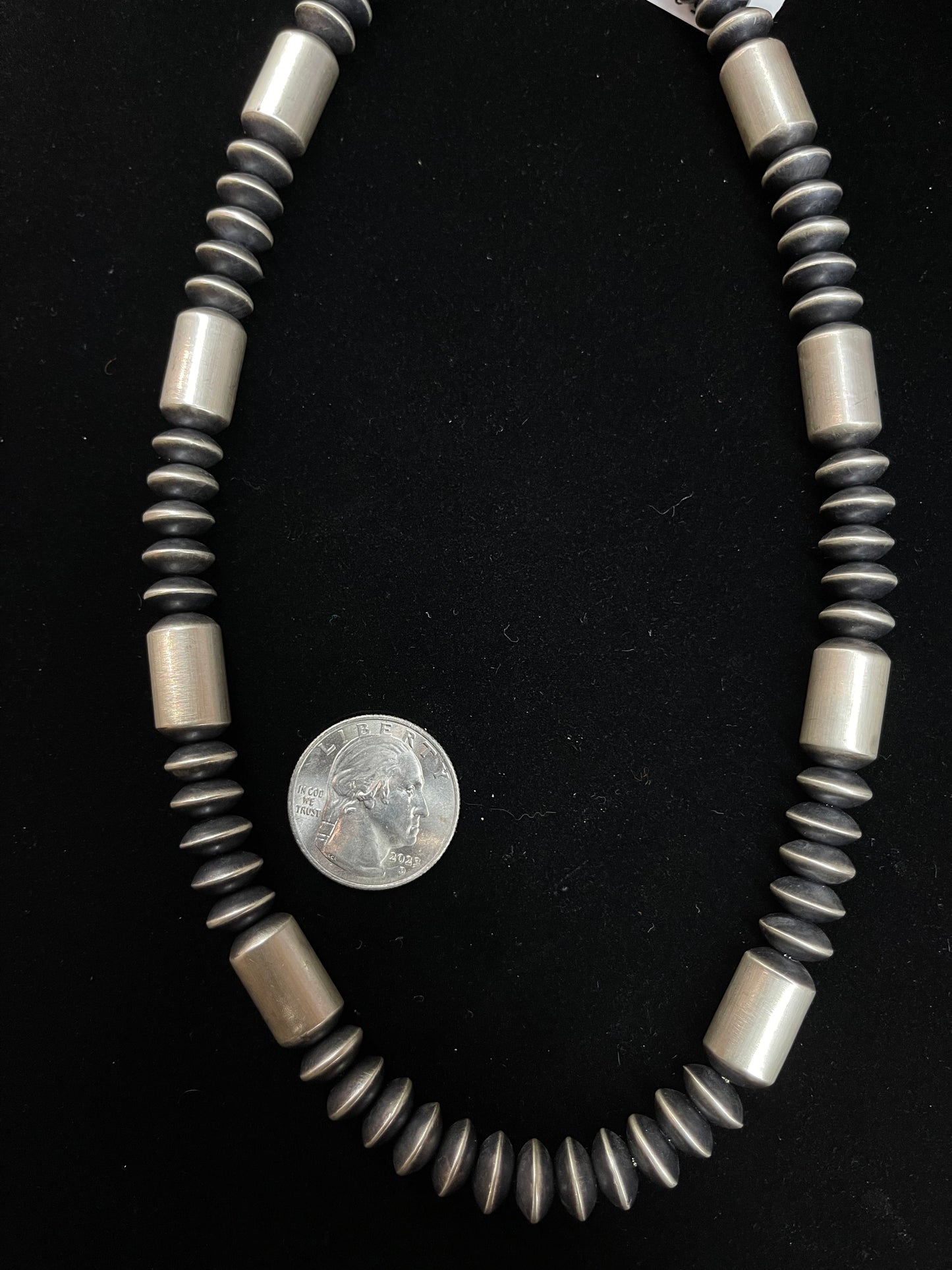 18" 10mm Disc Navajo Pearls and Barrel Beads by Tonisha Haley