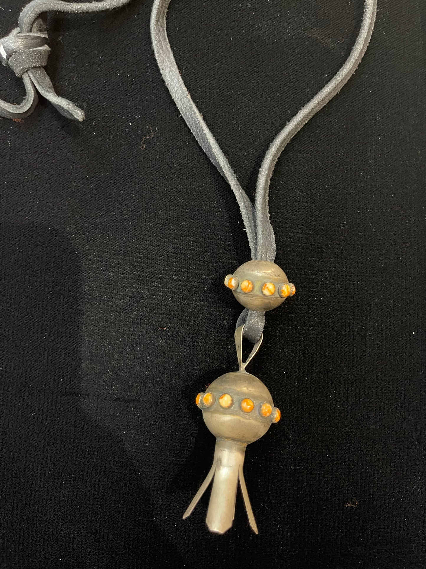 Spiny Oyster Blossom Pendant on Leather Cord