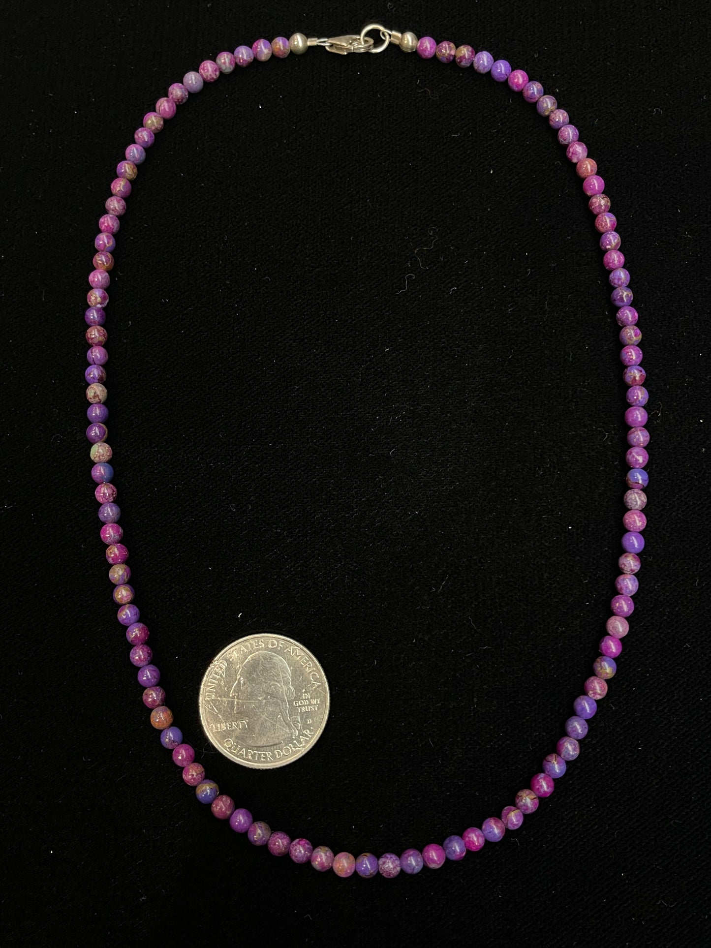 16" 4mm Purple Mojave Necklace