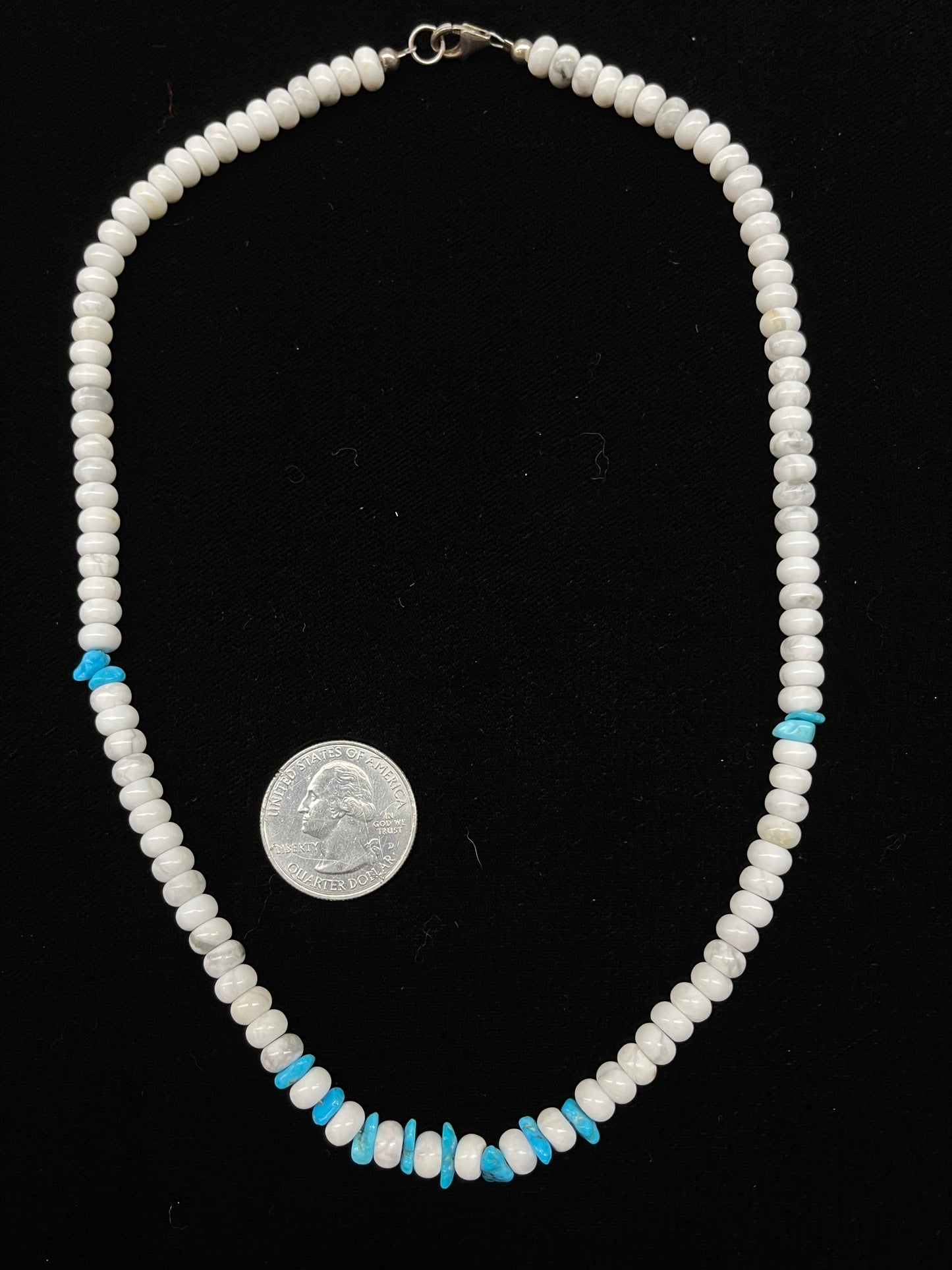 18" 6mm Howlite Beads and Sleeping Beauty Turquoise Nuggets