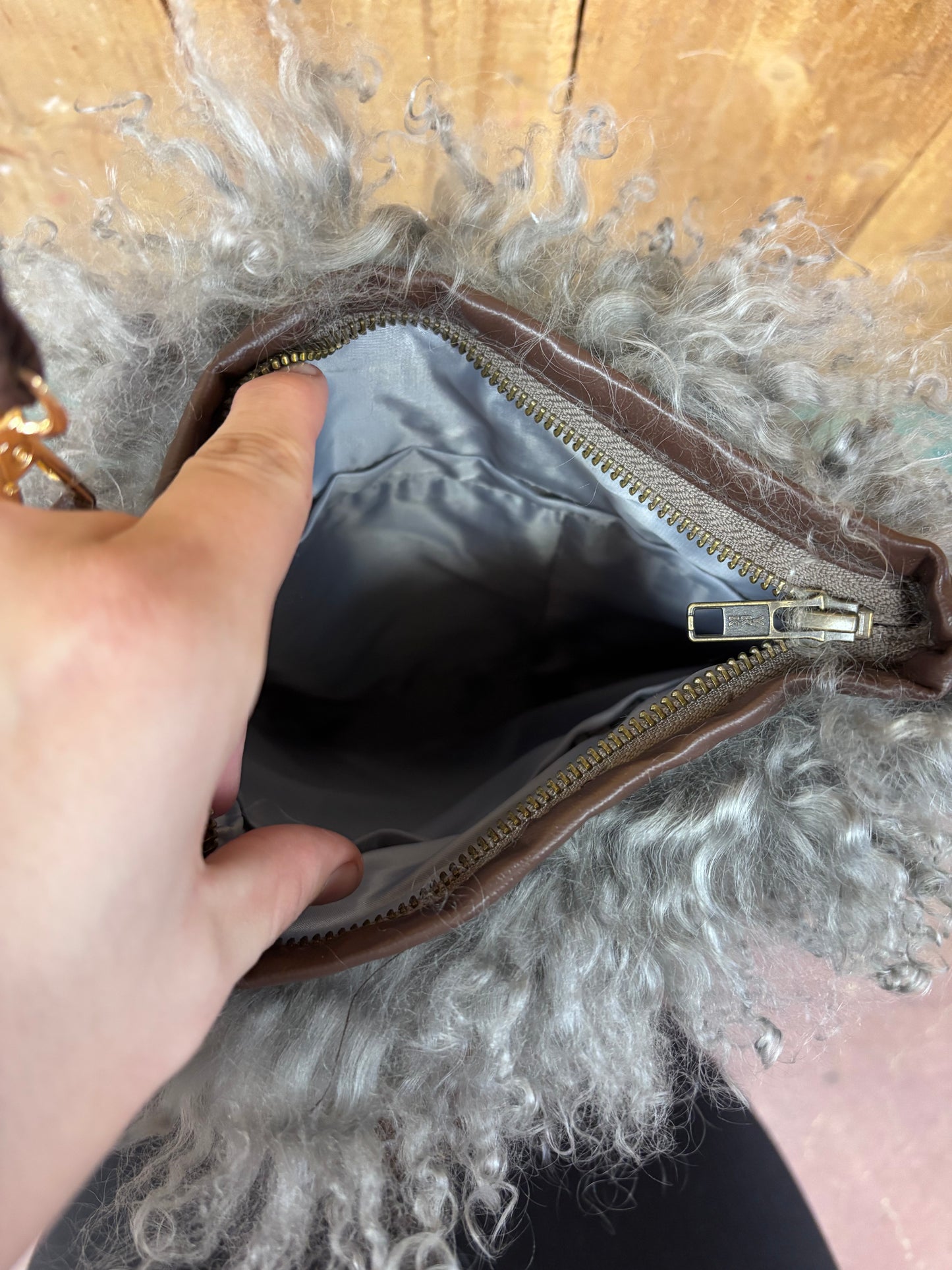 Angora Hair Crossbody Purse