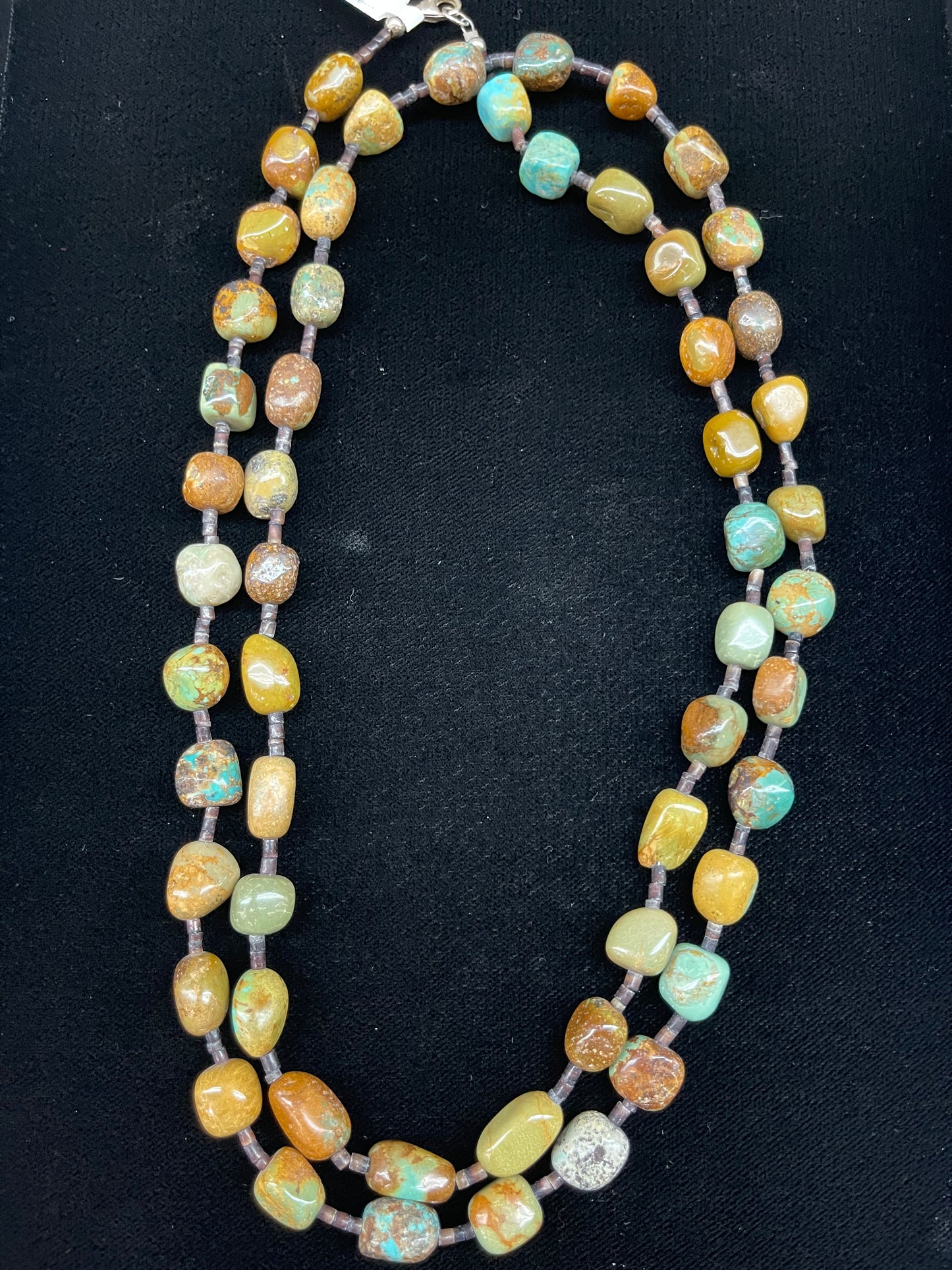 40" Royston Turquoise Nuggets and Pinshell Beads