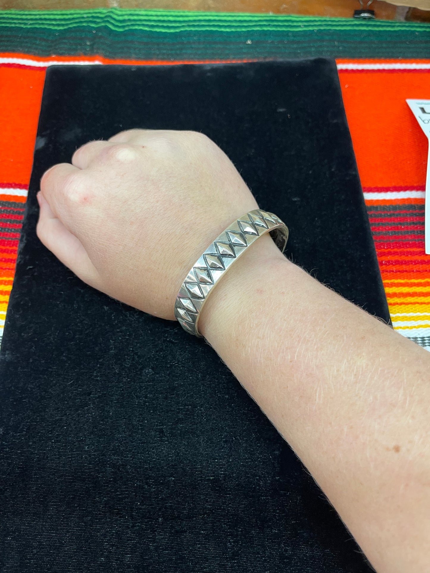 Heavy Silver Bracelet 6.5-7.5 by Glen Livingston