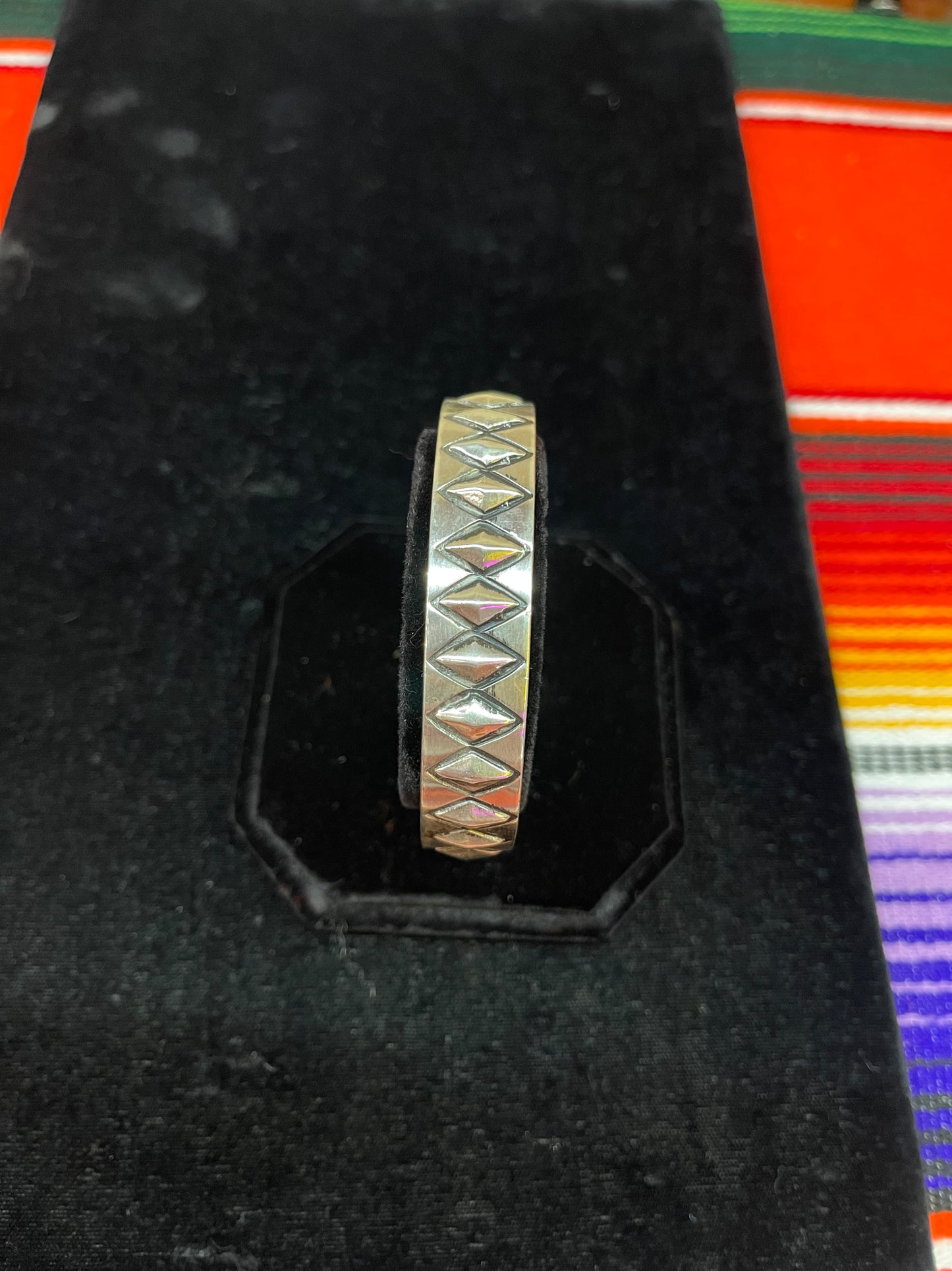 Heavy Silver Bracelet 6.5-7.5 by Glen Livingston