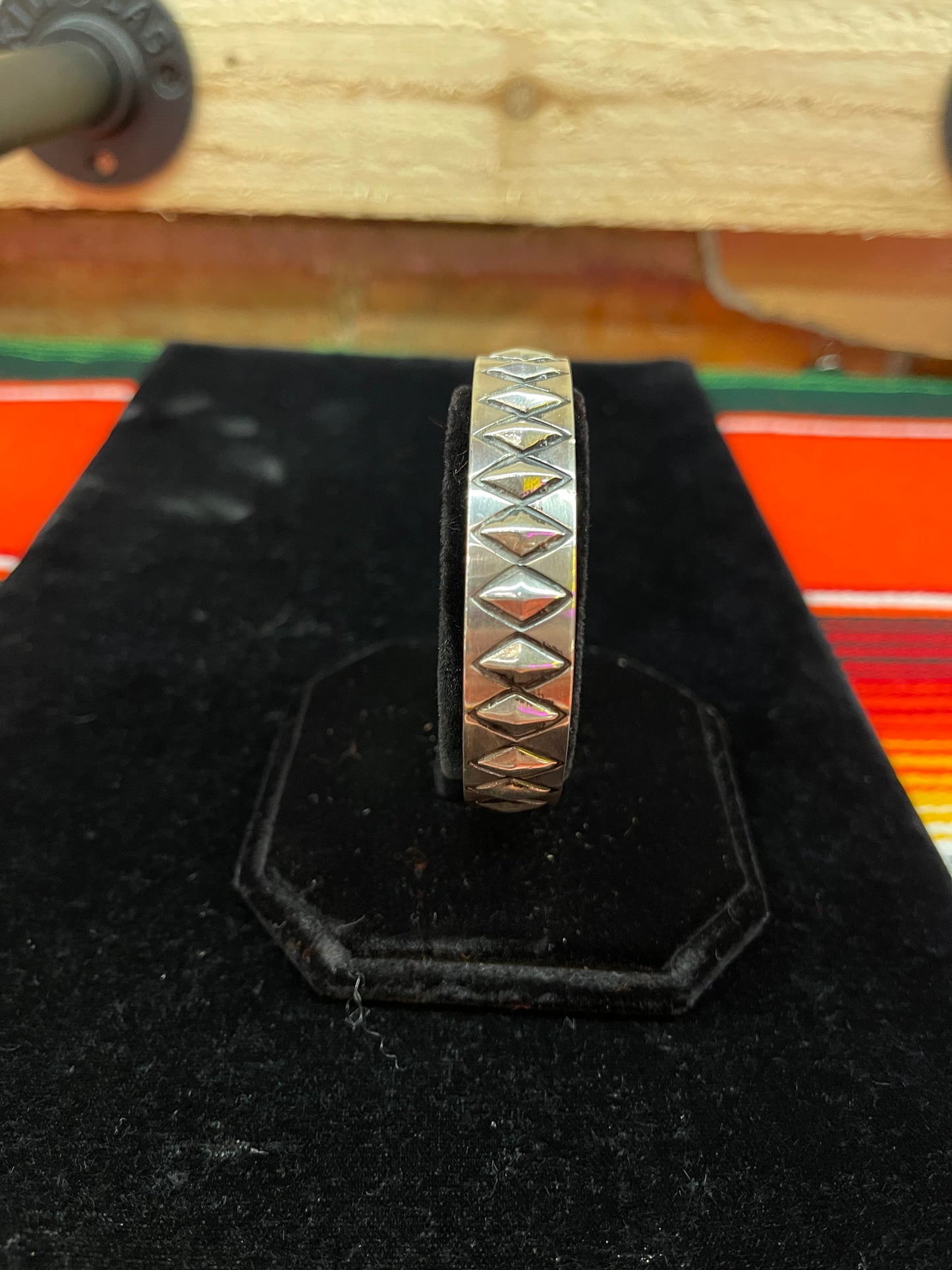 Heavy Silver Bracelet 6.5-7.5 by Glen Livingston