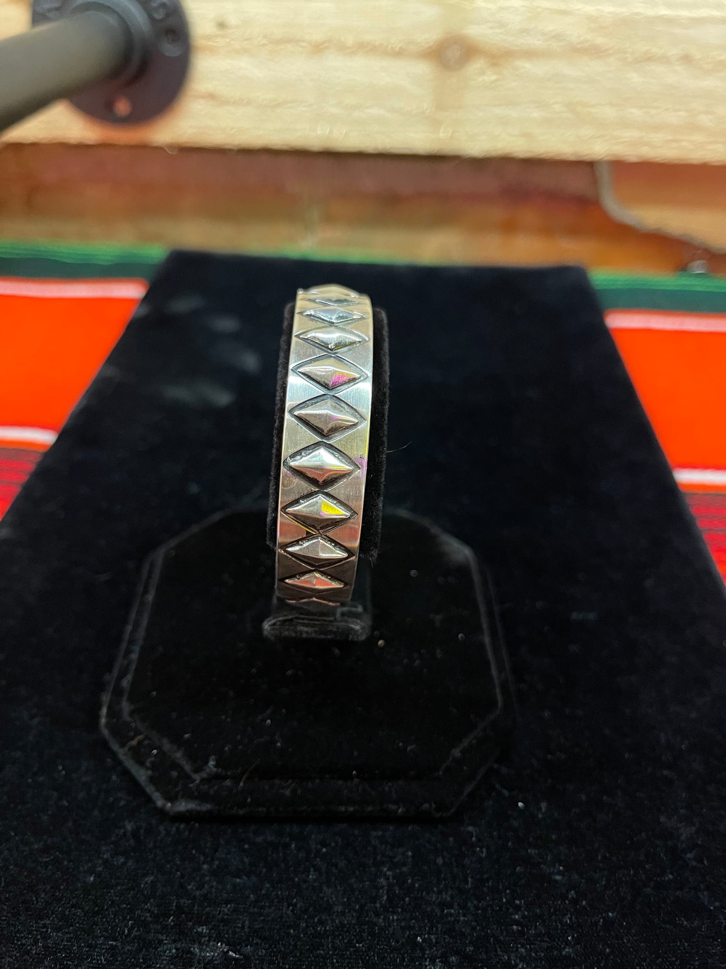 Heavy Silver Bracelet 6.5-7.5 by Glen Livingston