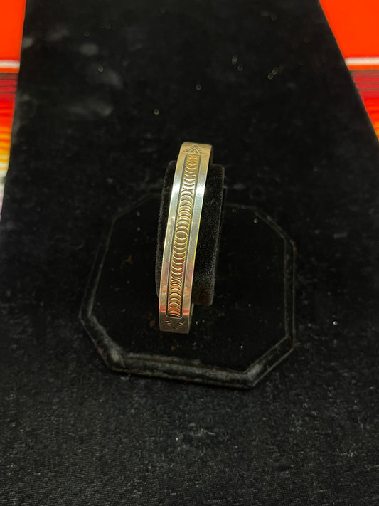 14K Solid Gold and Sterling Silver Bracelet