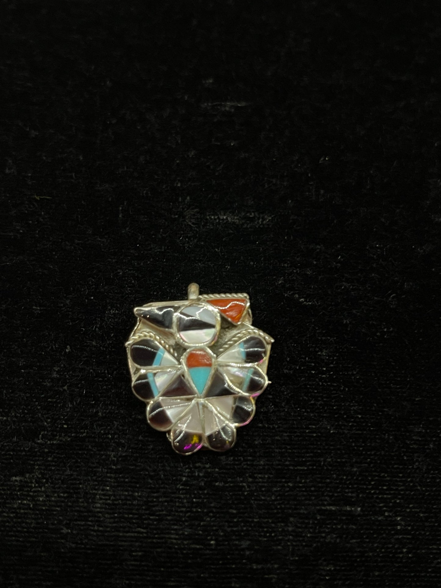 Vintage Inlaid Pendant/ Pin