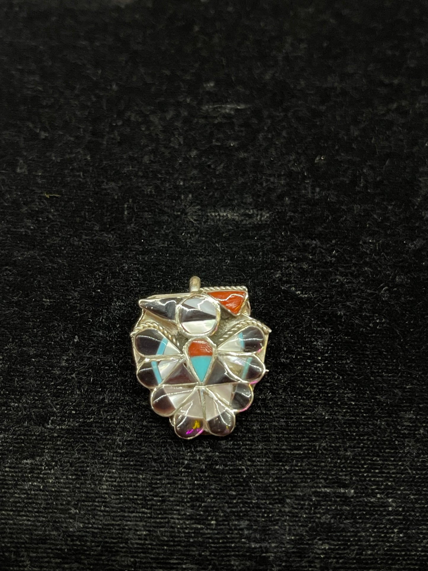 Vintage Inlaid Pendant/ Pin