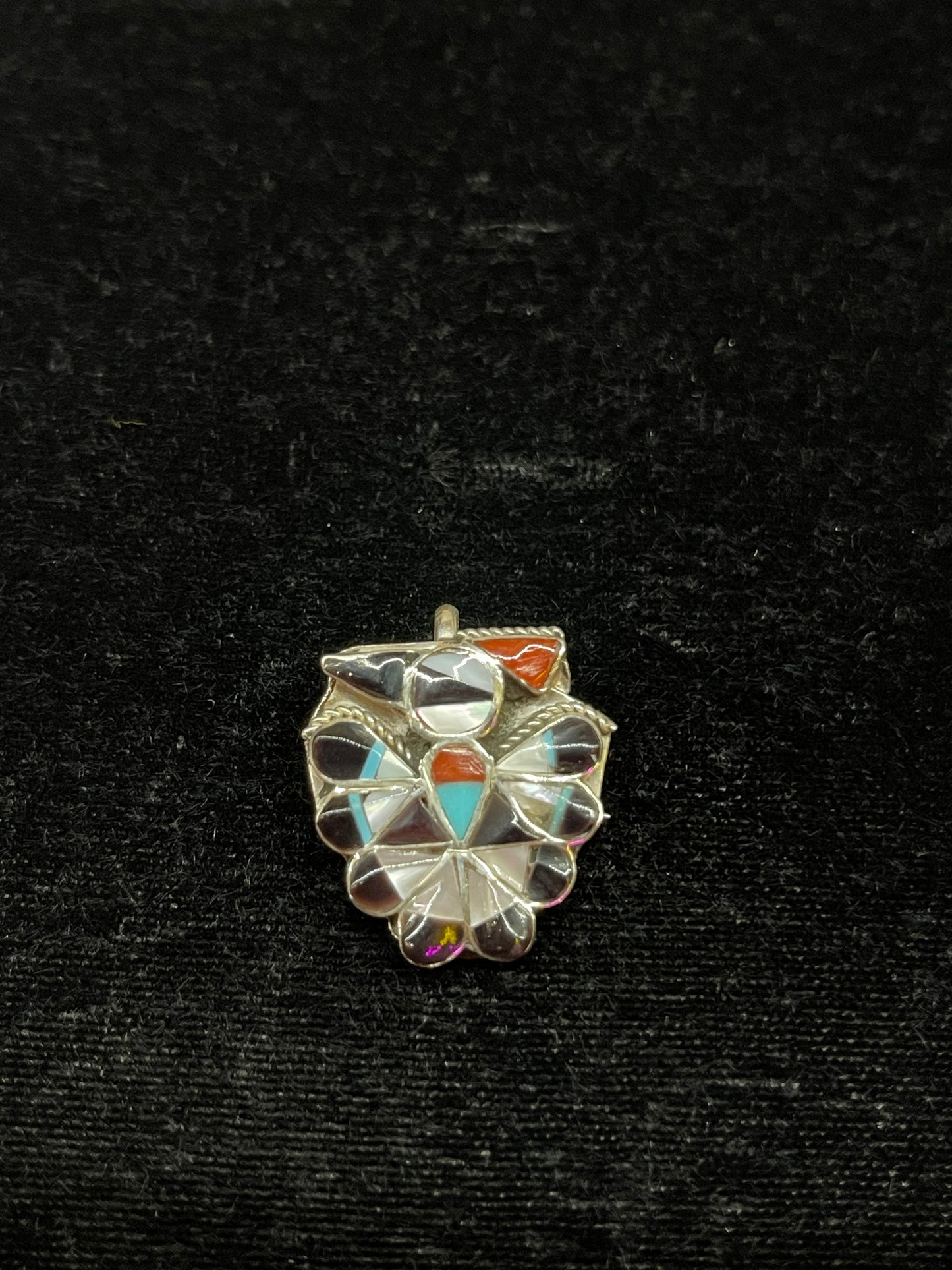 Vintage Inlaid Pendant/ Pin