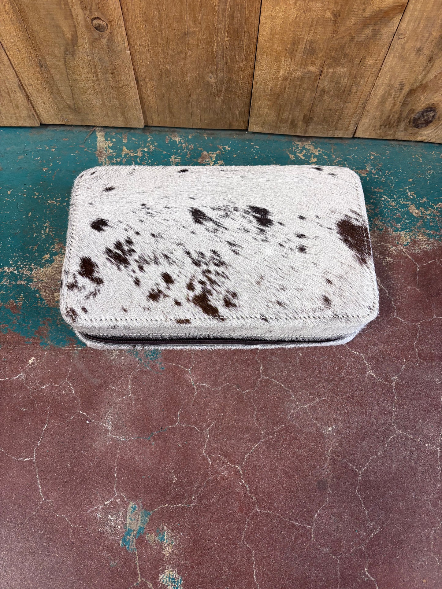 Rectangular Cowhide Jewelry Box